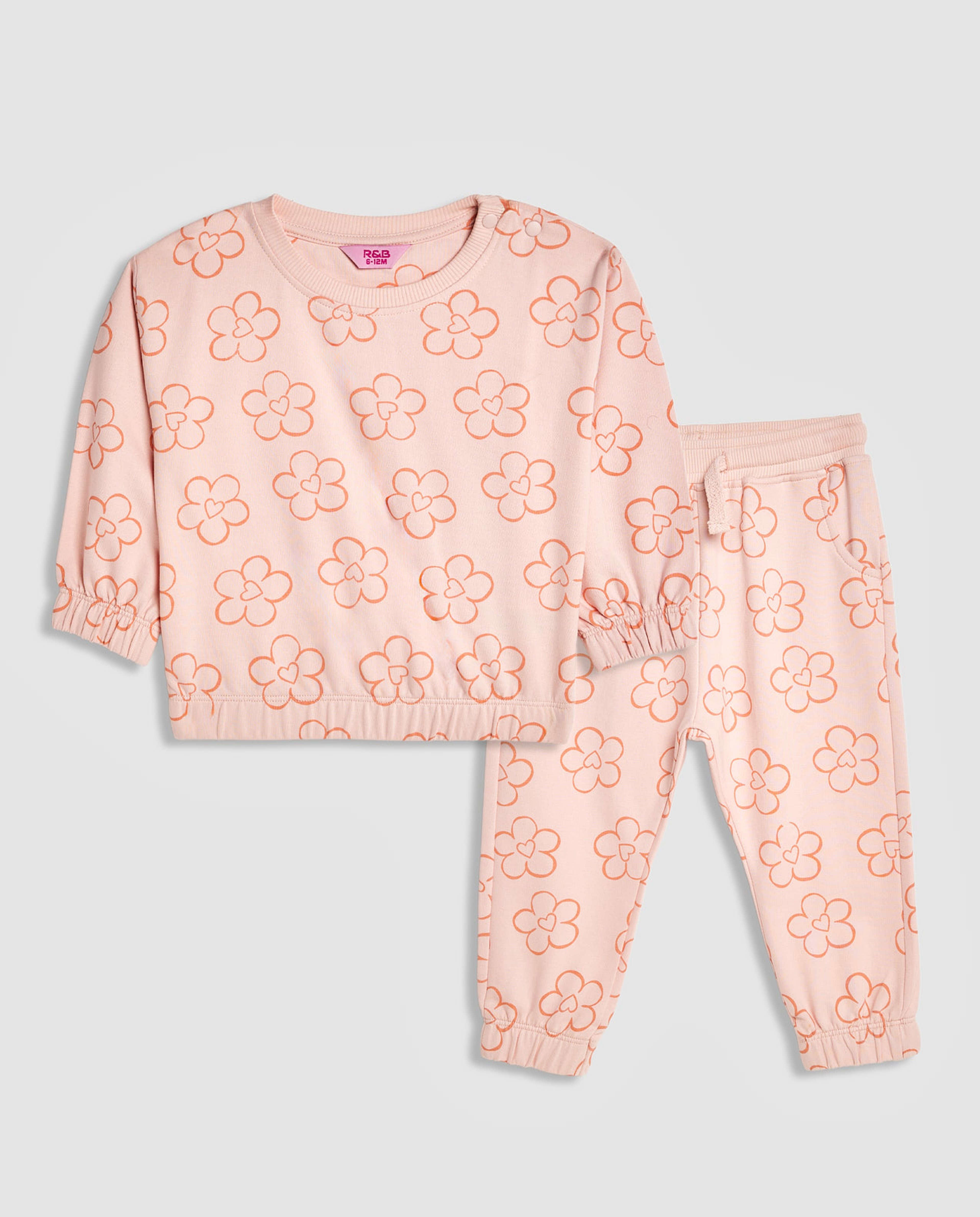 Printed Sweatshirt and Joggers Set