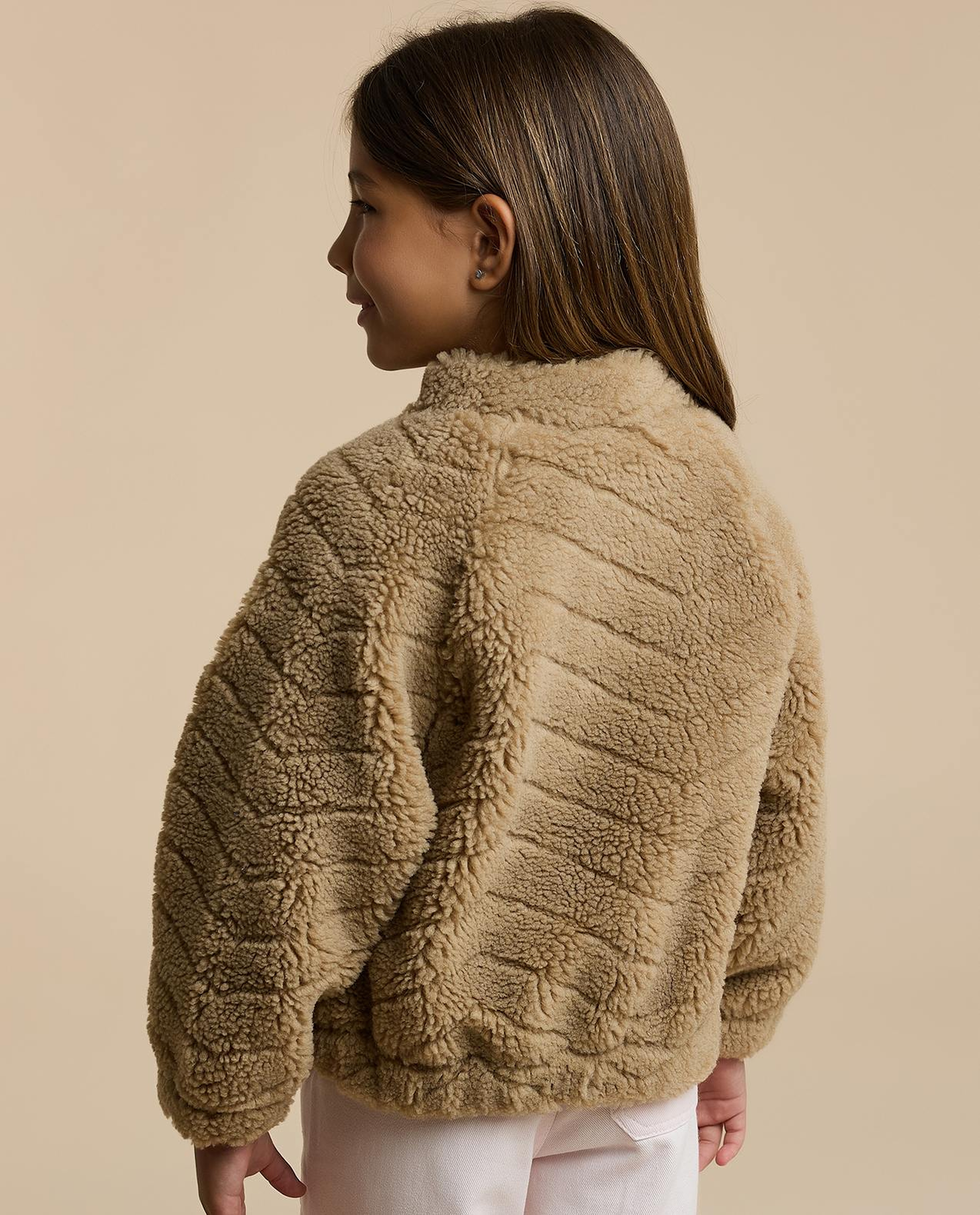 Sherpa Jacket with Zipper Closure