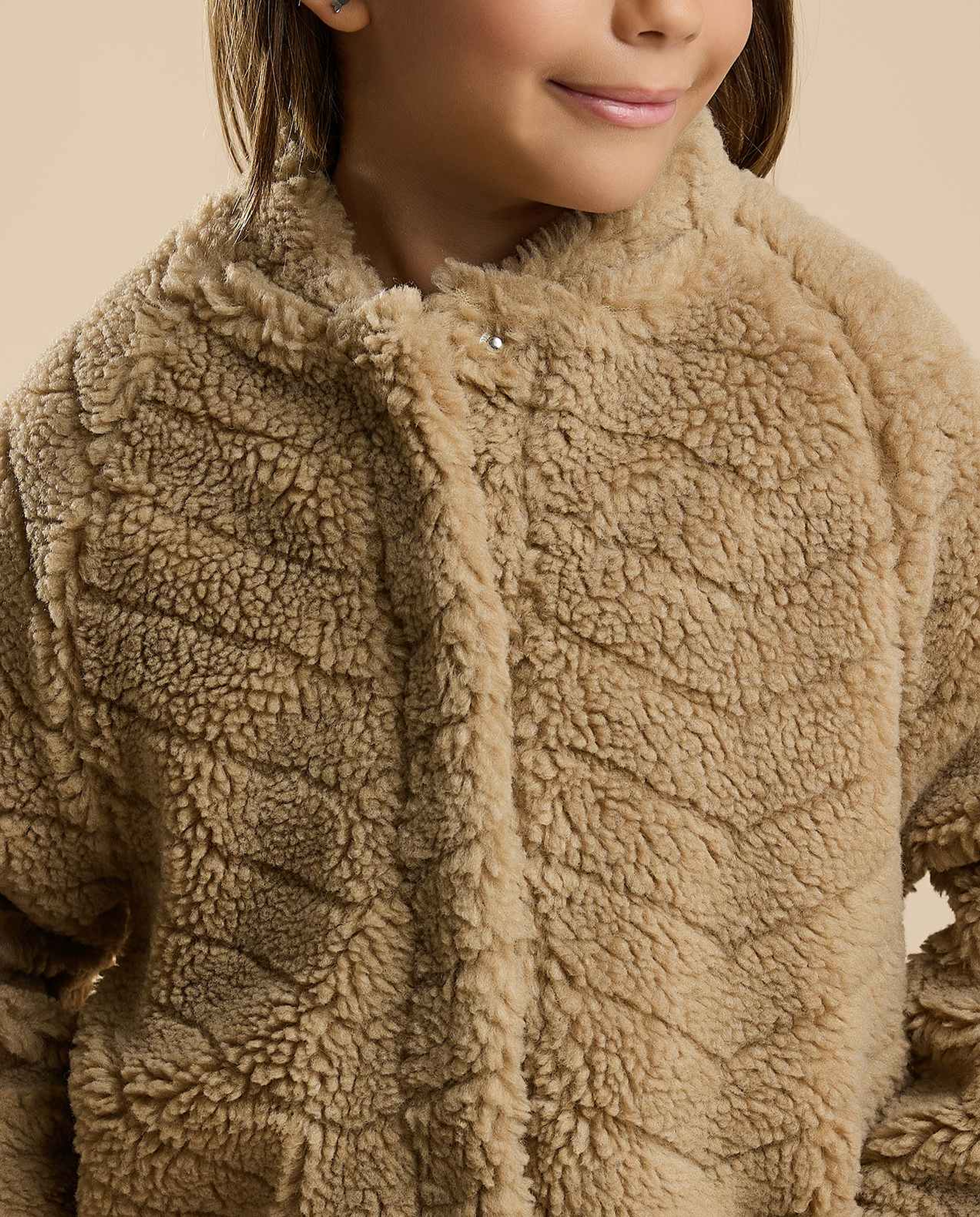 Sherpa Jacket with Zipper Closure