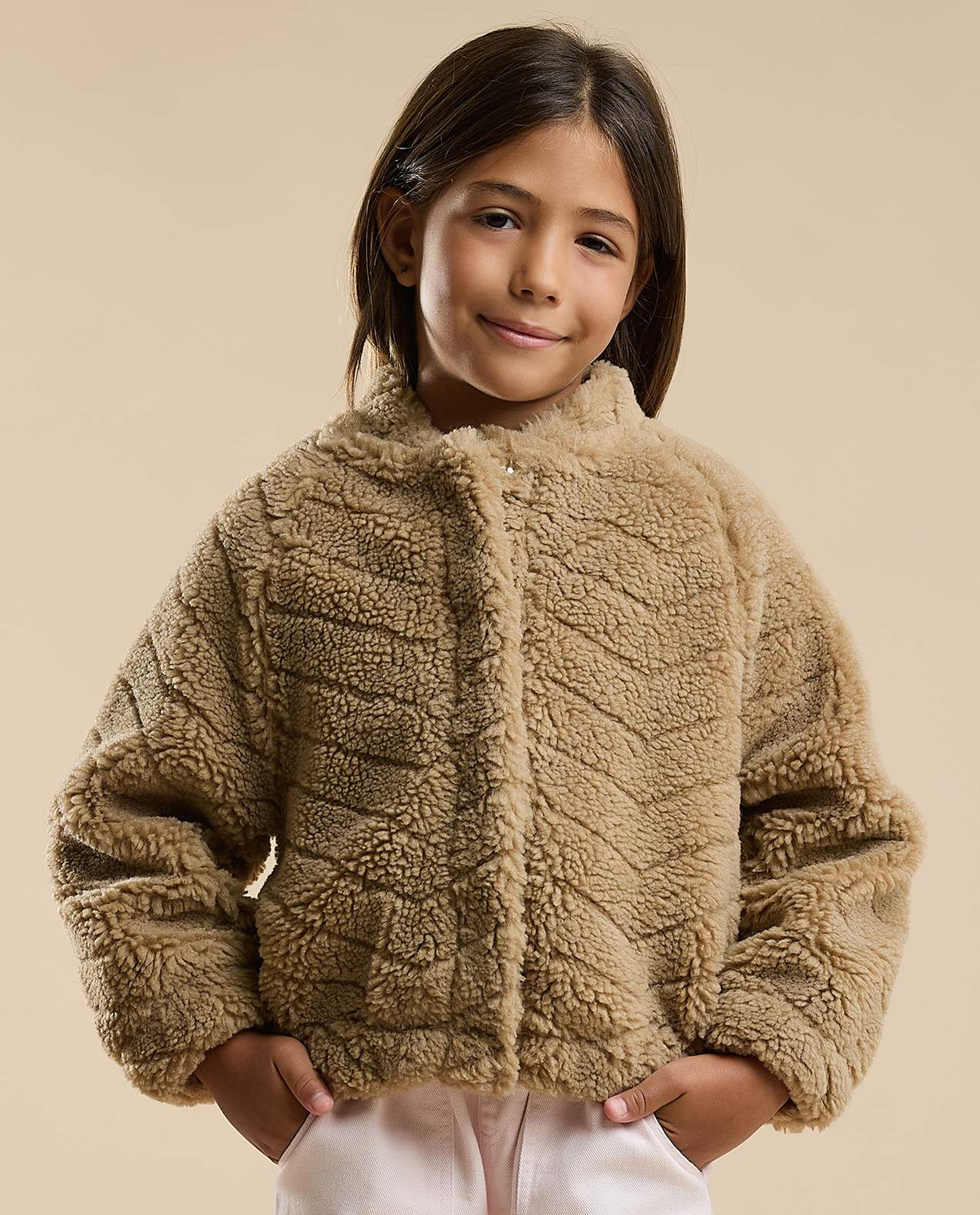 Sherpa Jacket with Zipper Closure