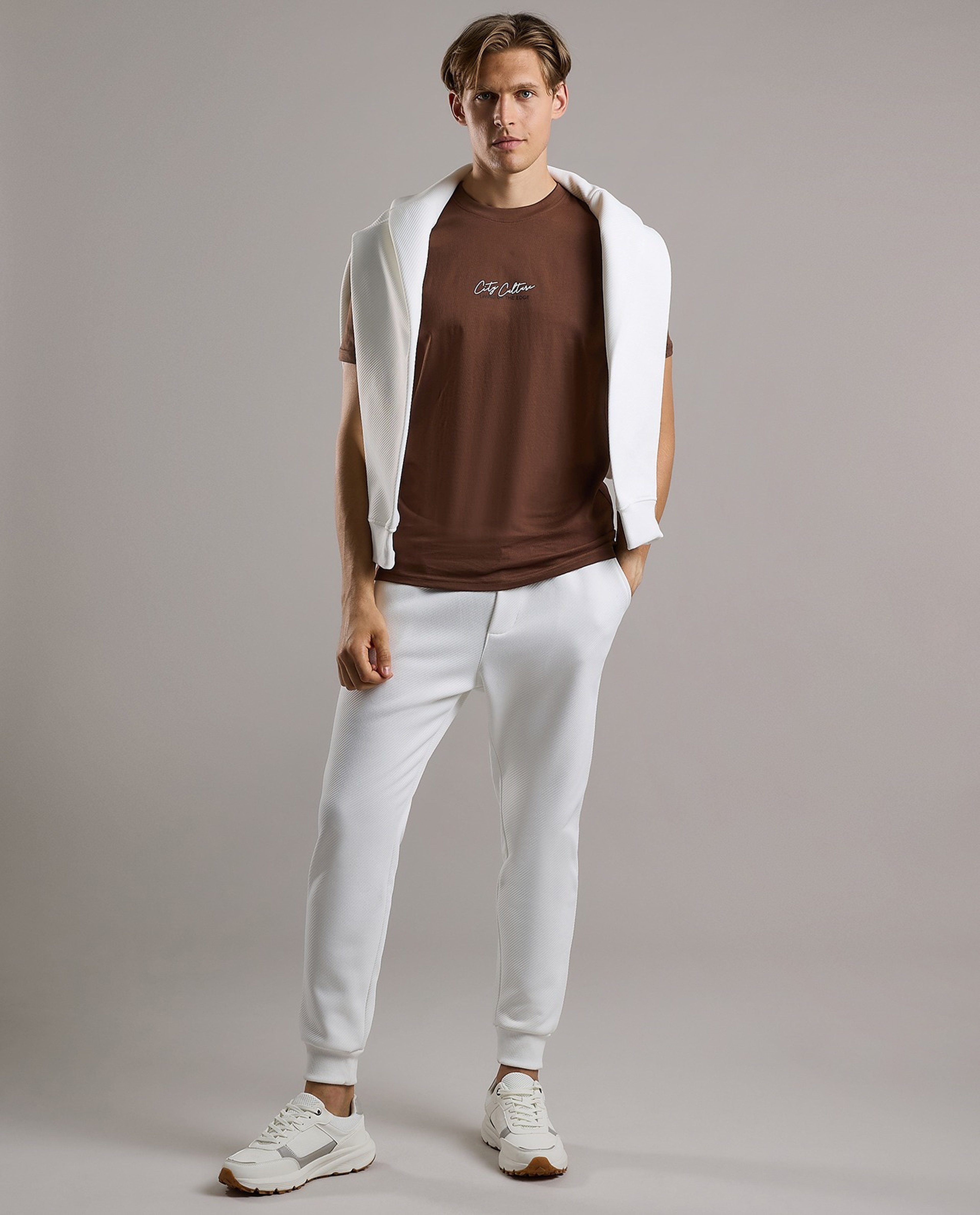 Printed T-Shirt with Crew Neck and Short Sleeves