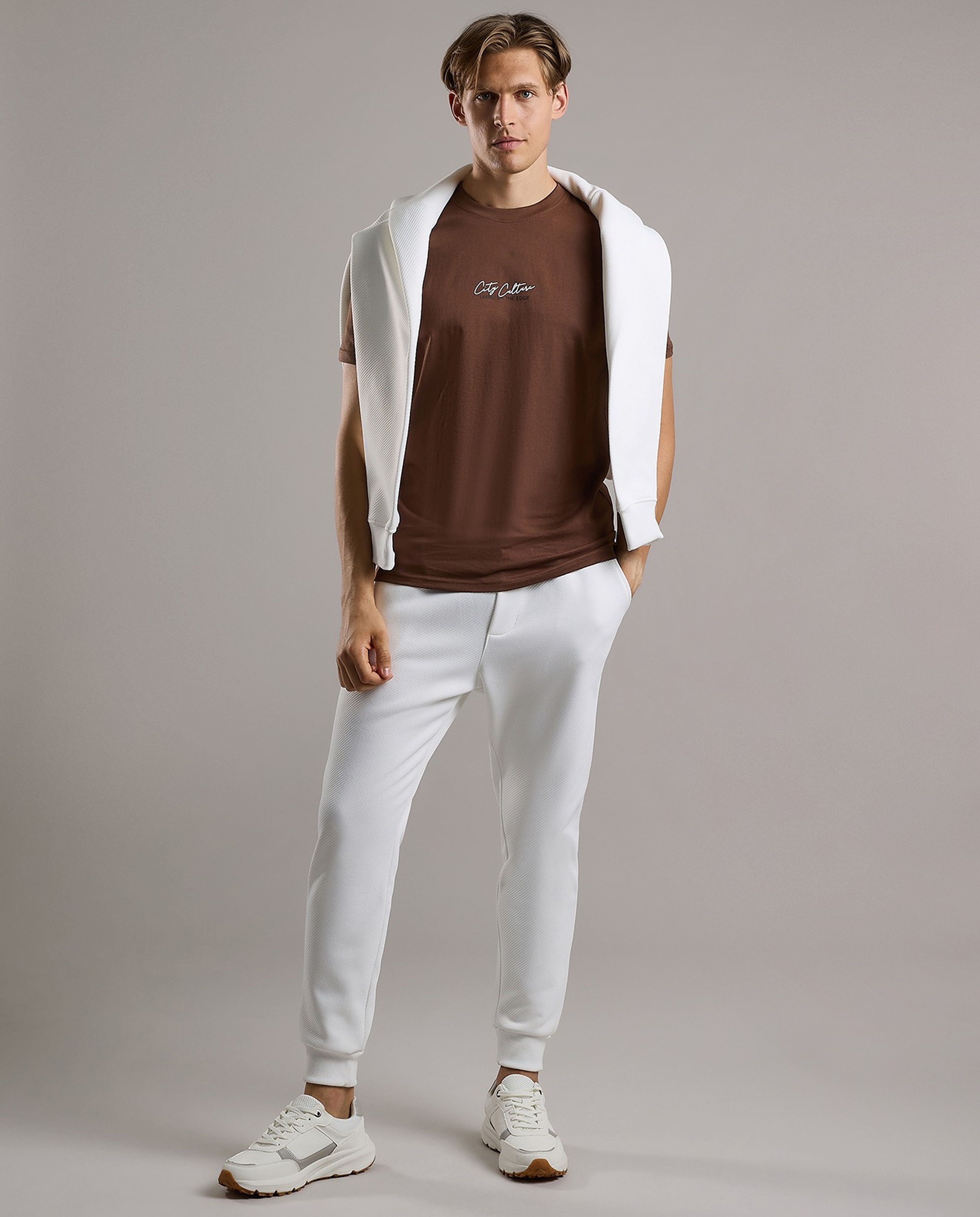 Printed T-Shirt with Crew Neck and Short Sleeves