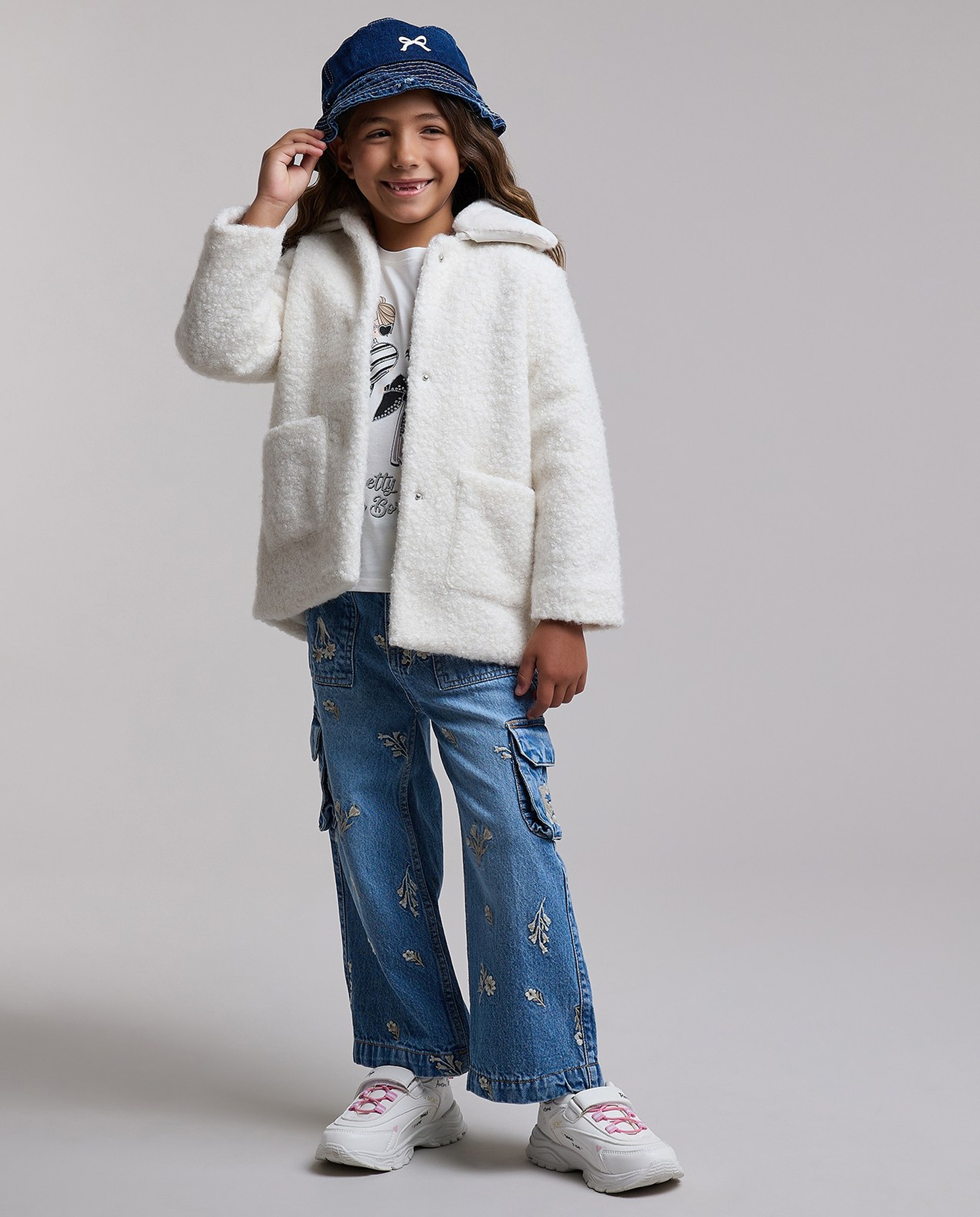 Sherpa Jacket with Button Closure