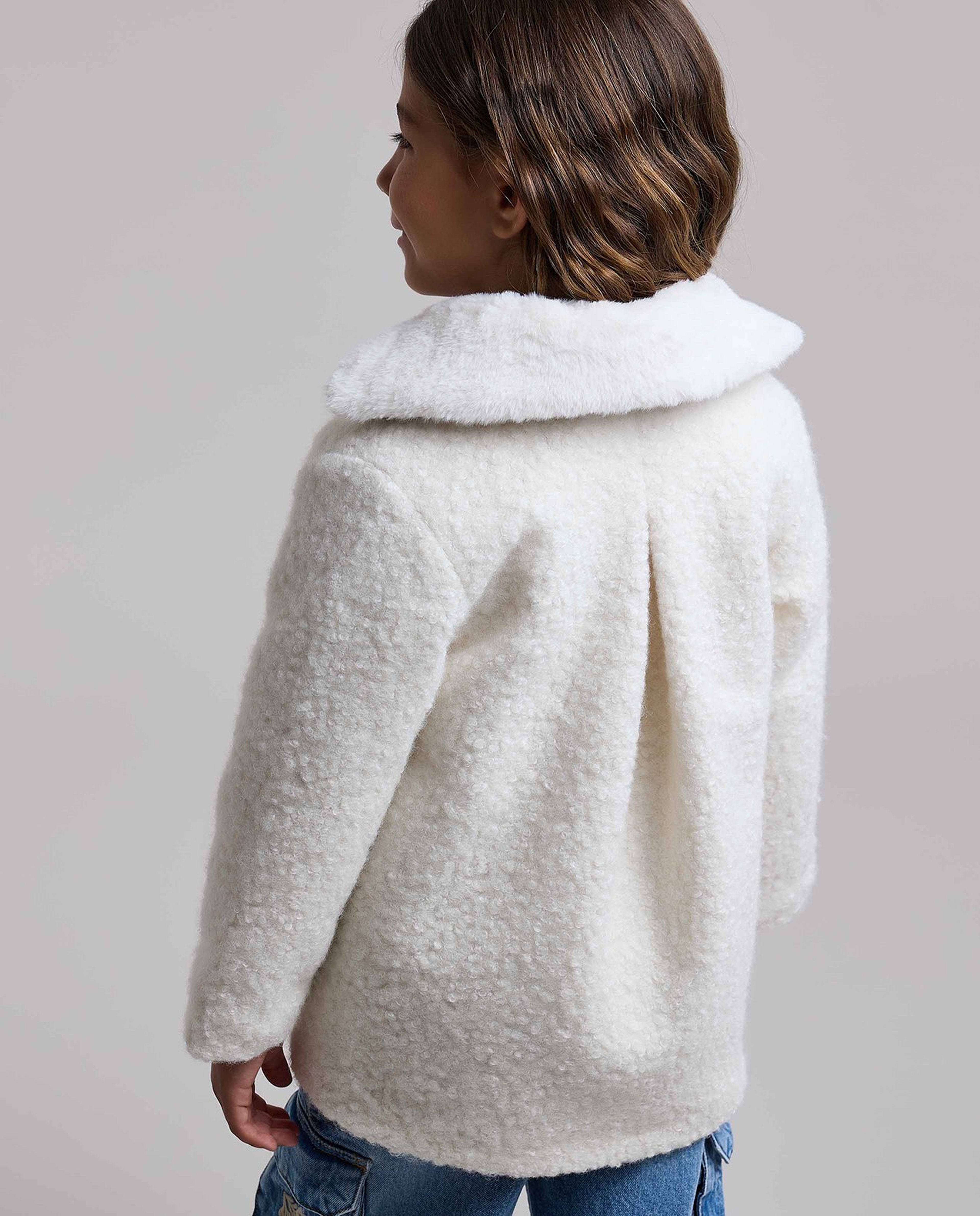 Sherpa Jacket with Button Closure