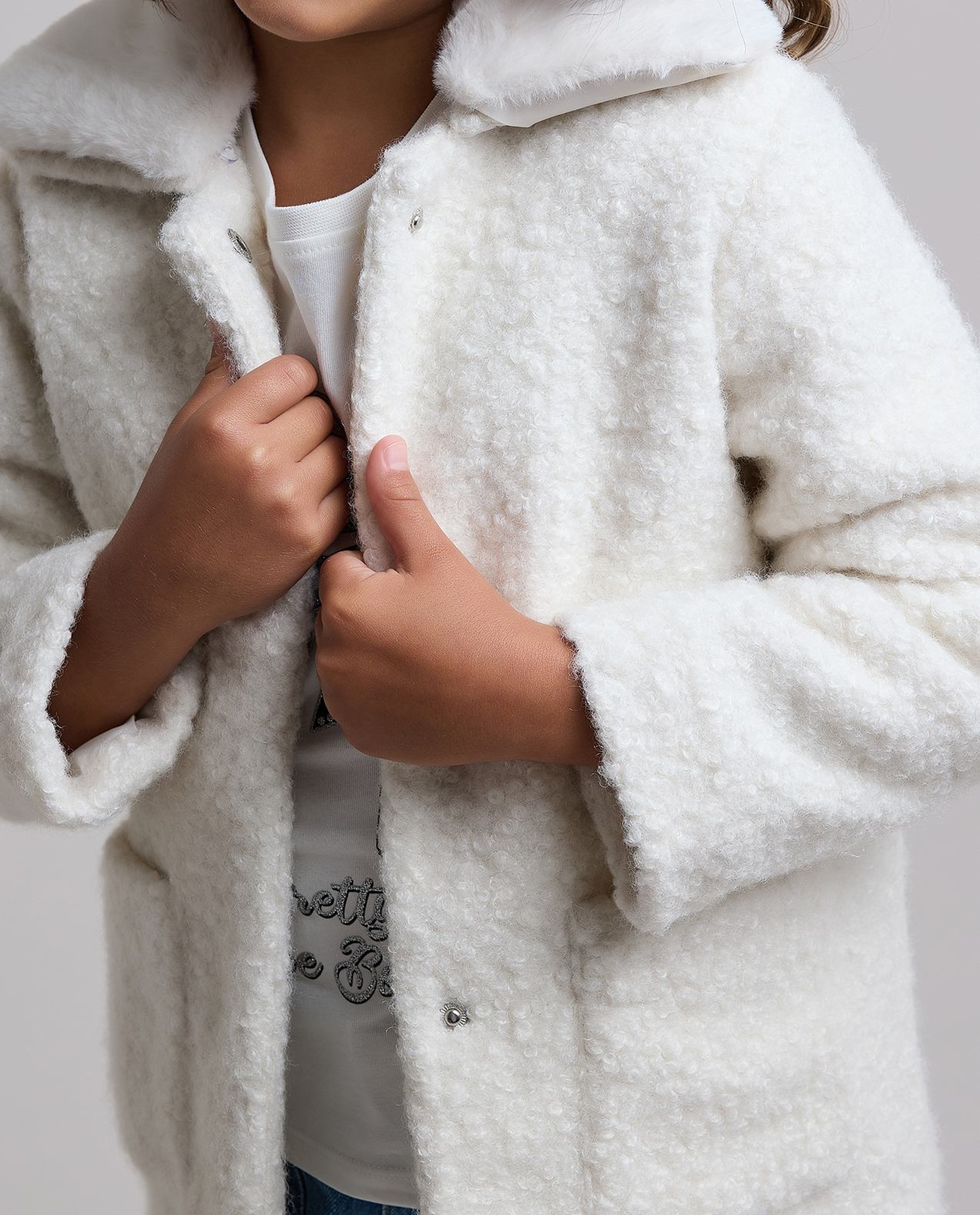 Sherpa Jacket with Button Closure