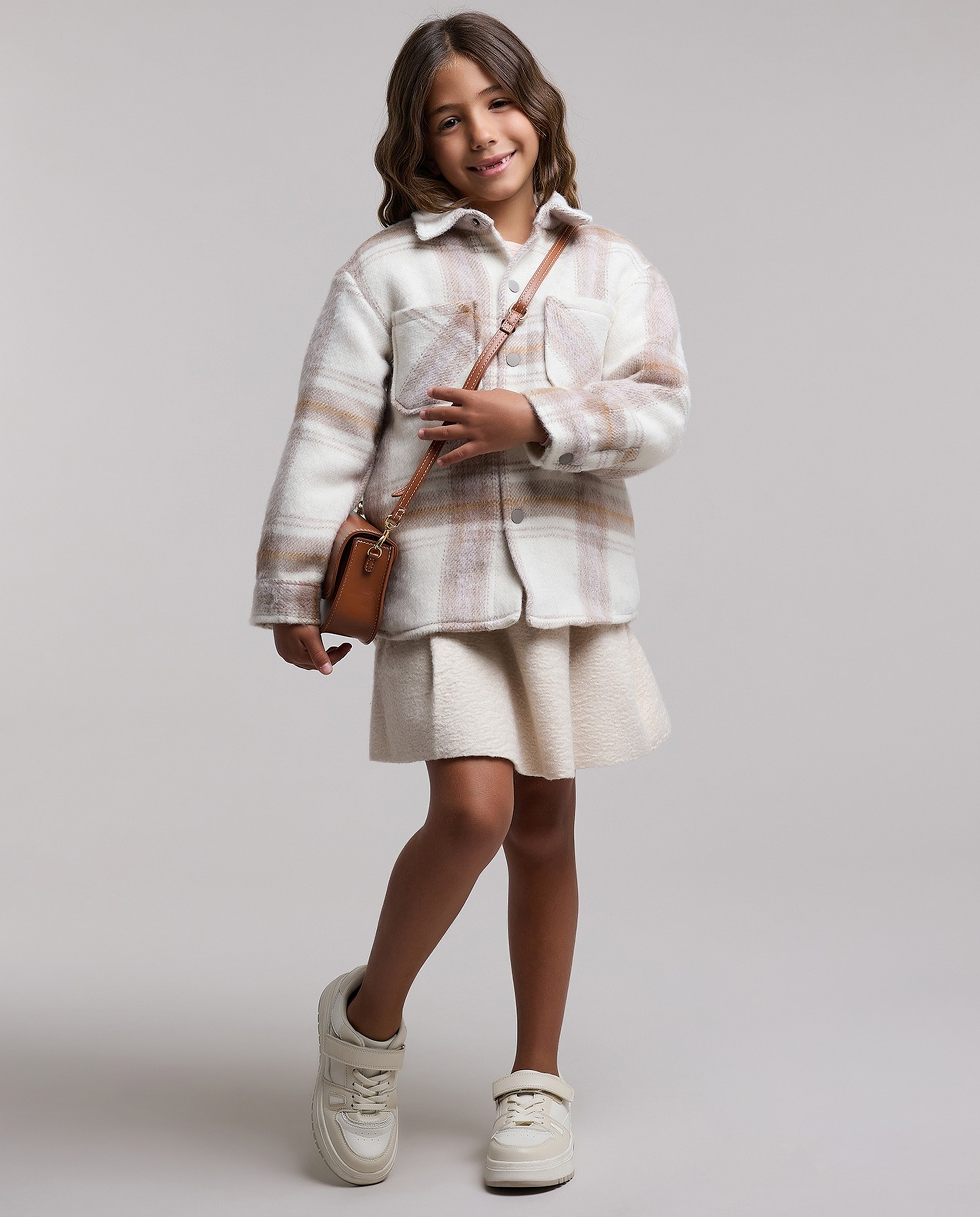 Plaid Shacket with Long Sleeves