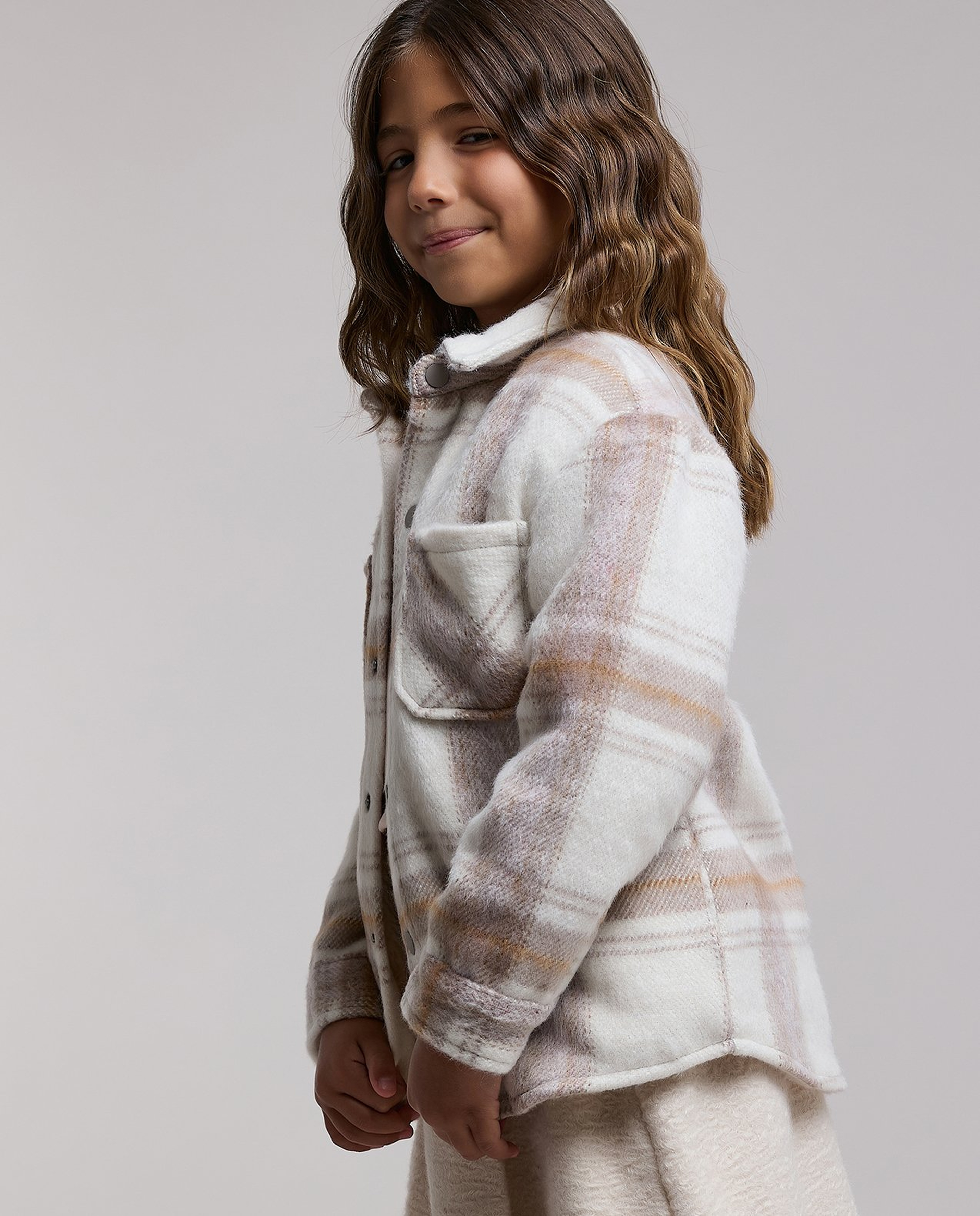 Plaid Shacket with Long Sleeves