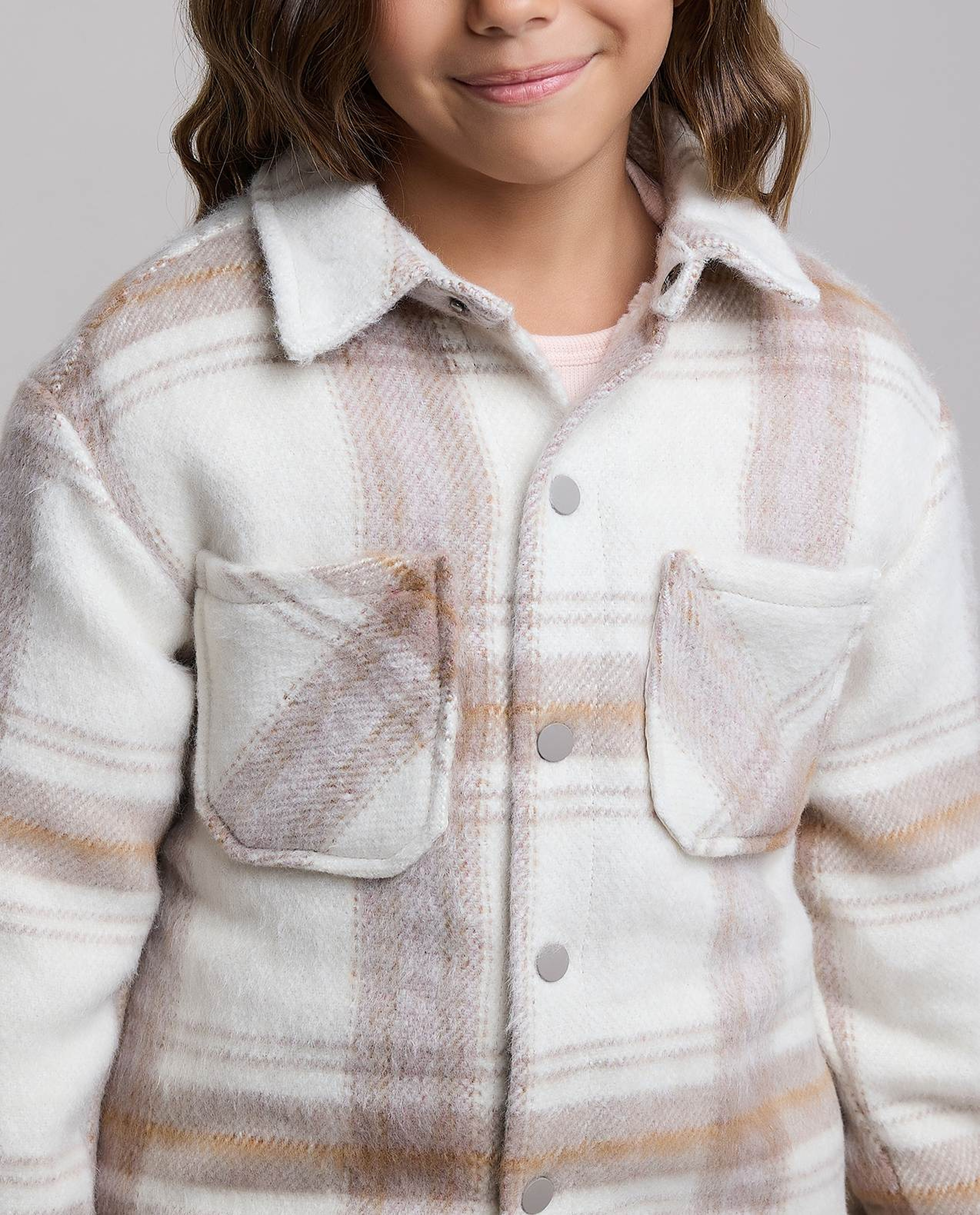 Plaid Shacket with Long Sleeves