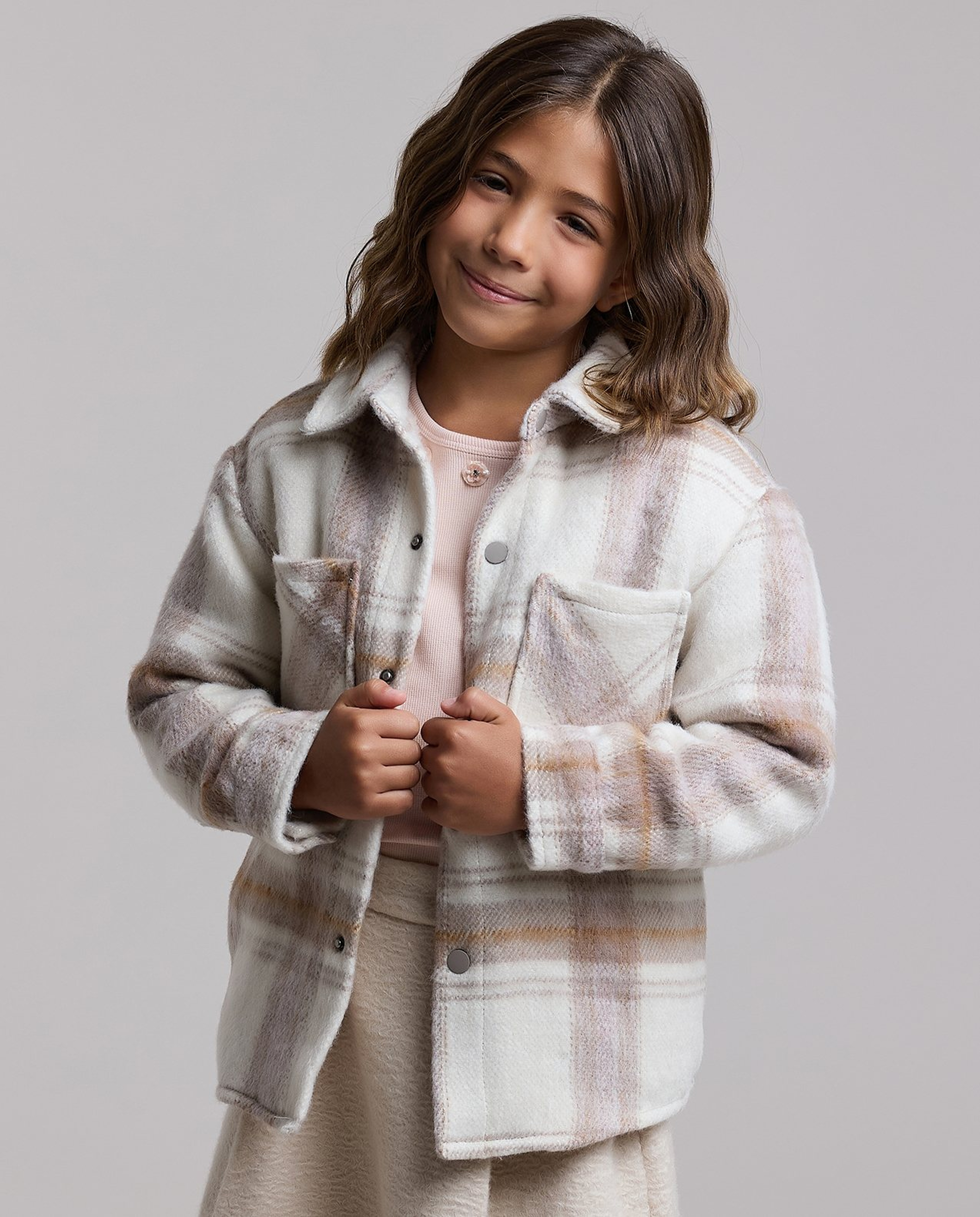 Plaid Shacket with Long Sleeves