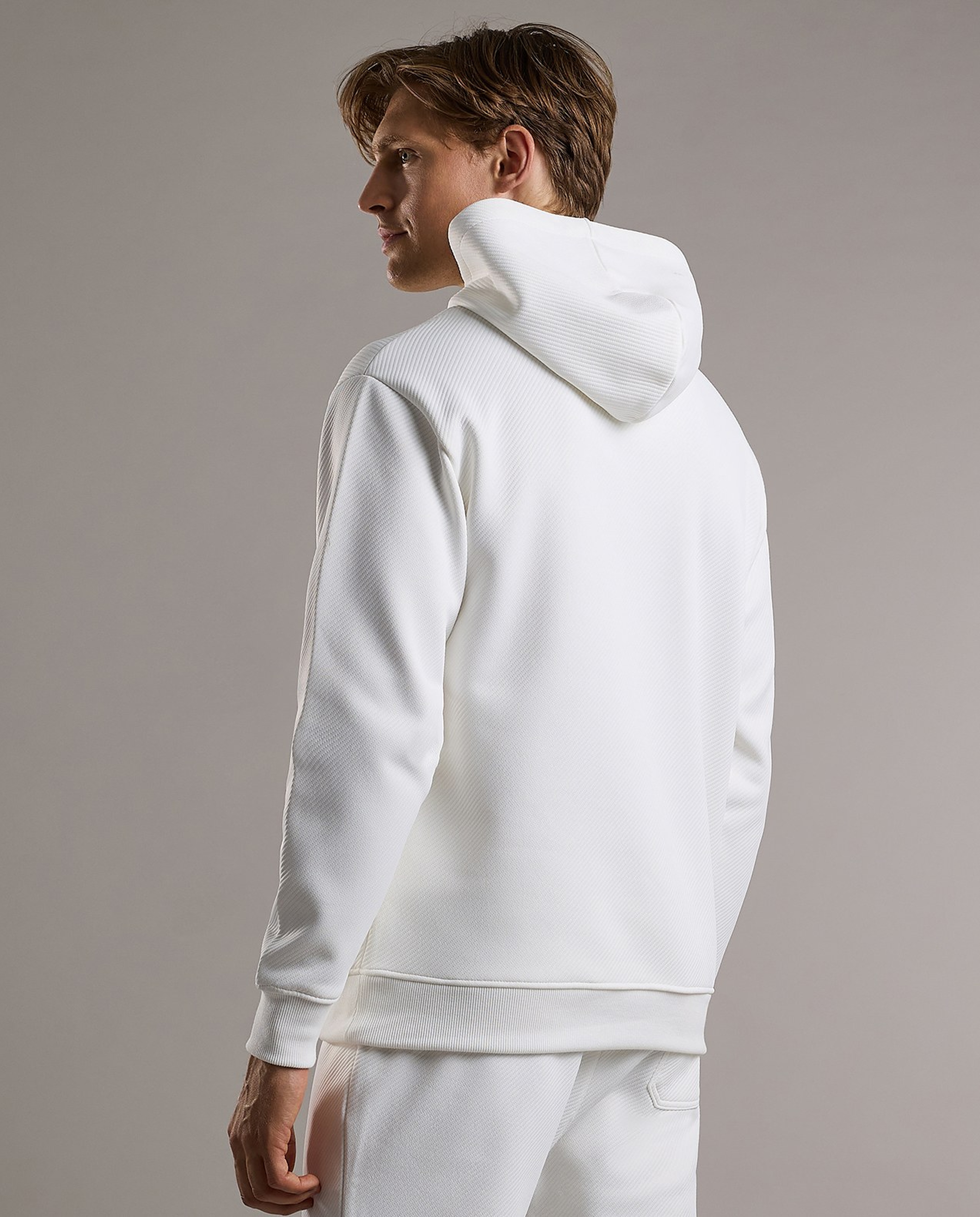 Print Detail Hoodie with Long Sleeves