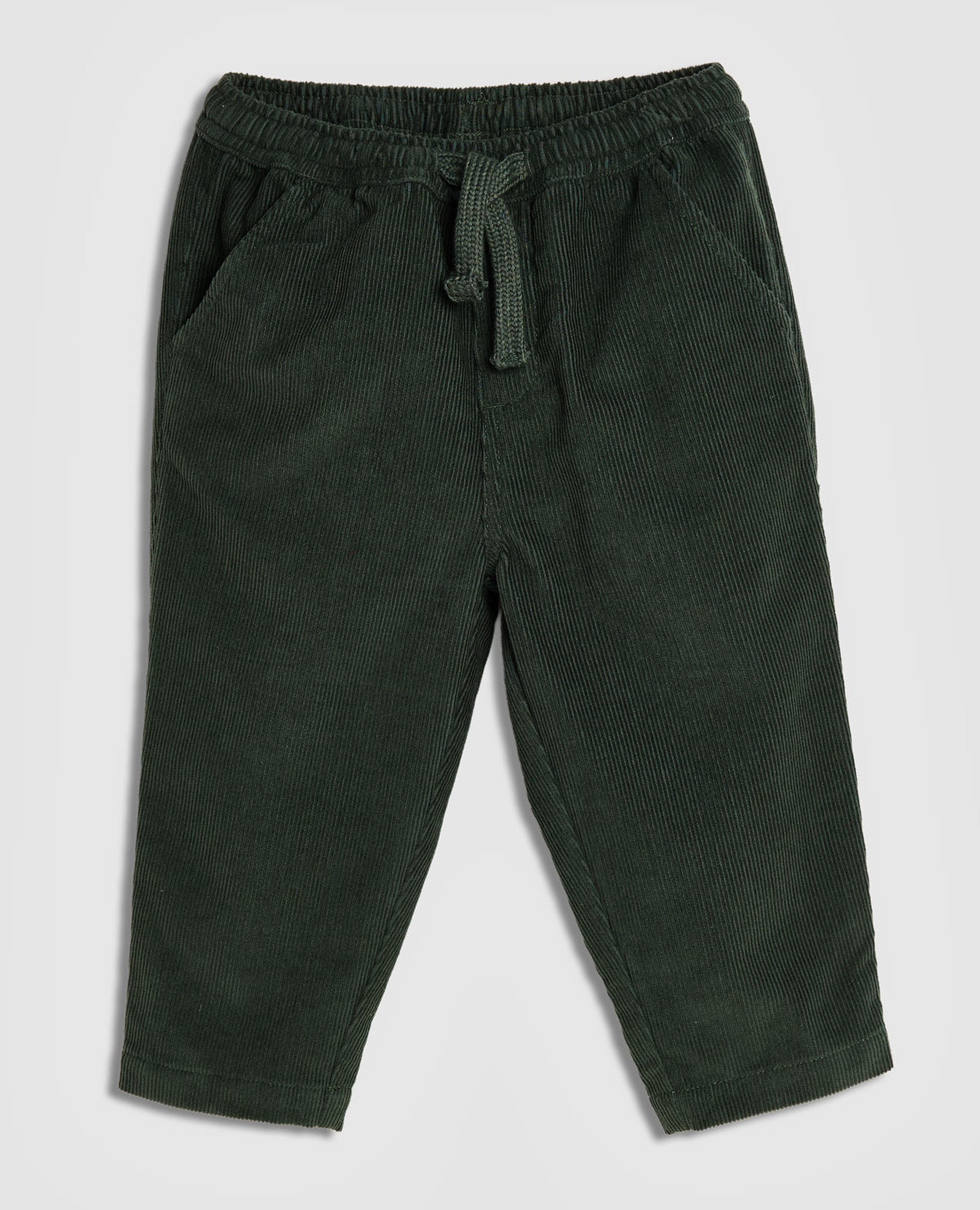 Corduroy Pants with Drawstring Waist