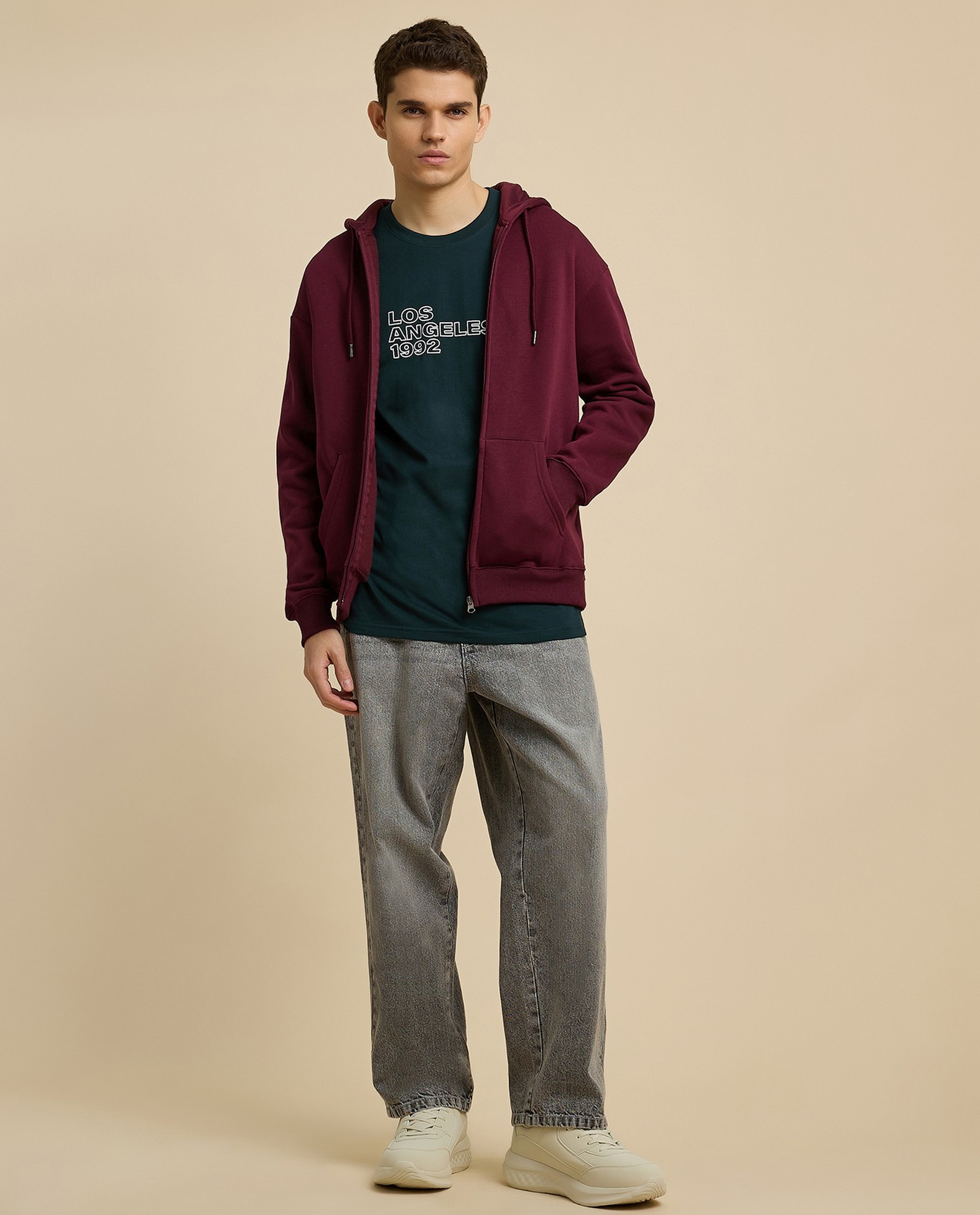 Typography Print T-Shirt with Crew Neck and Short Sleeves