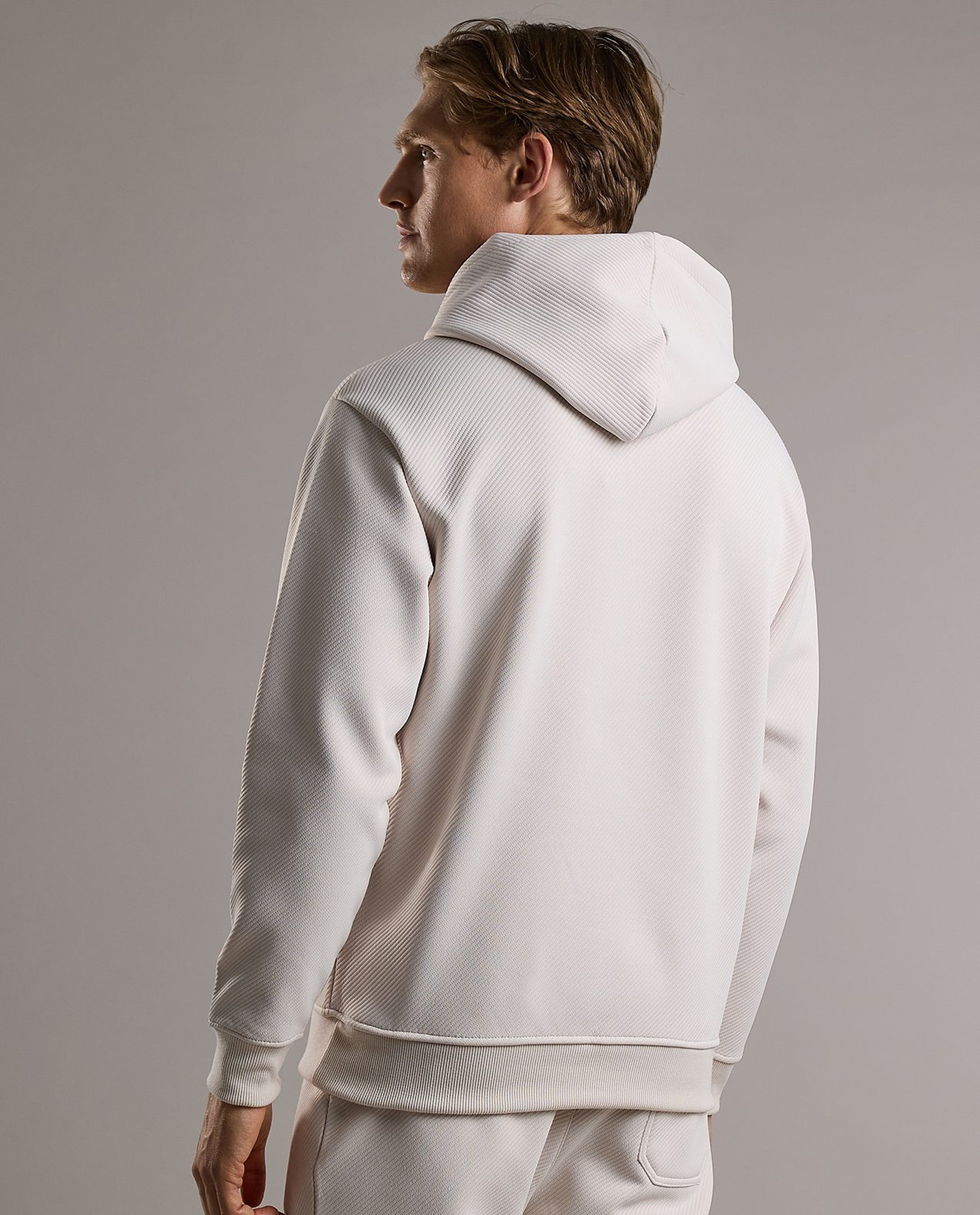 Print Detail Hoodie with Long Sleeves