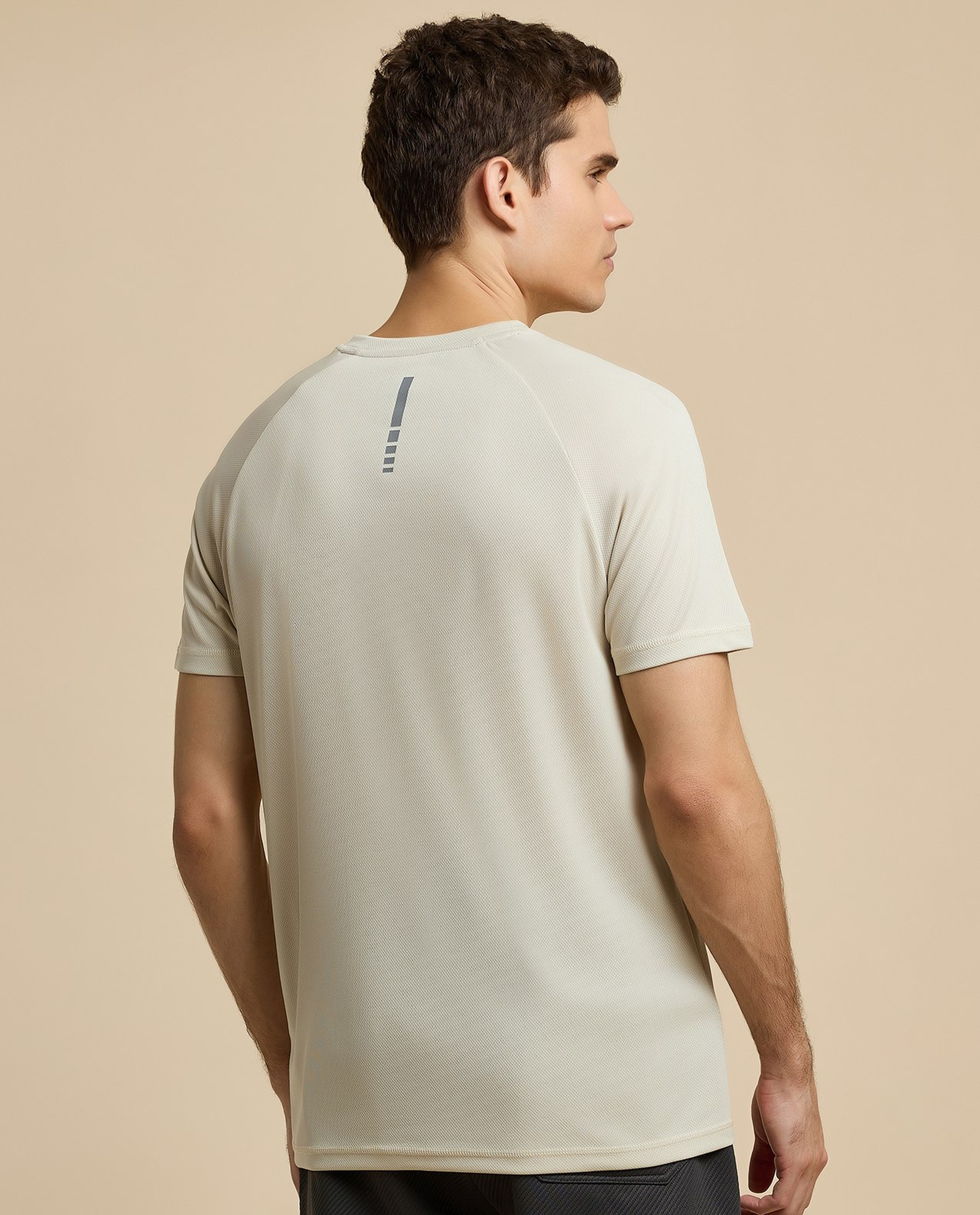 Logo Detail Active T-Shirt with Crew Neck and Short Sleeves