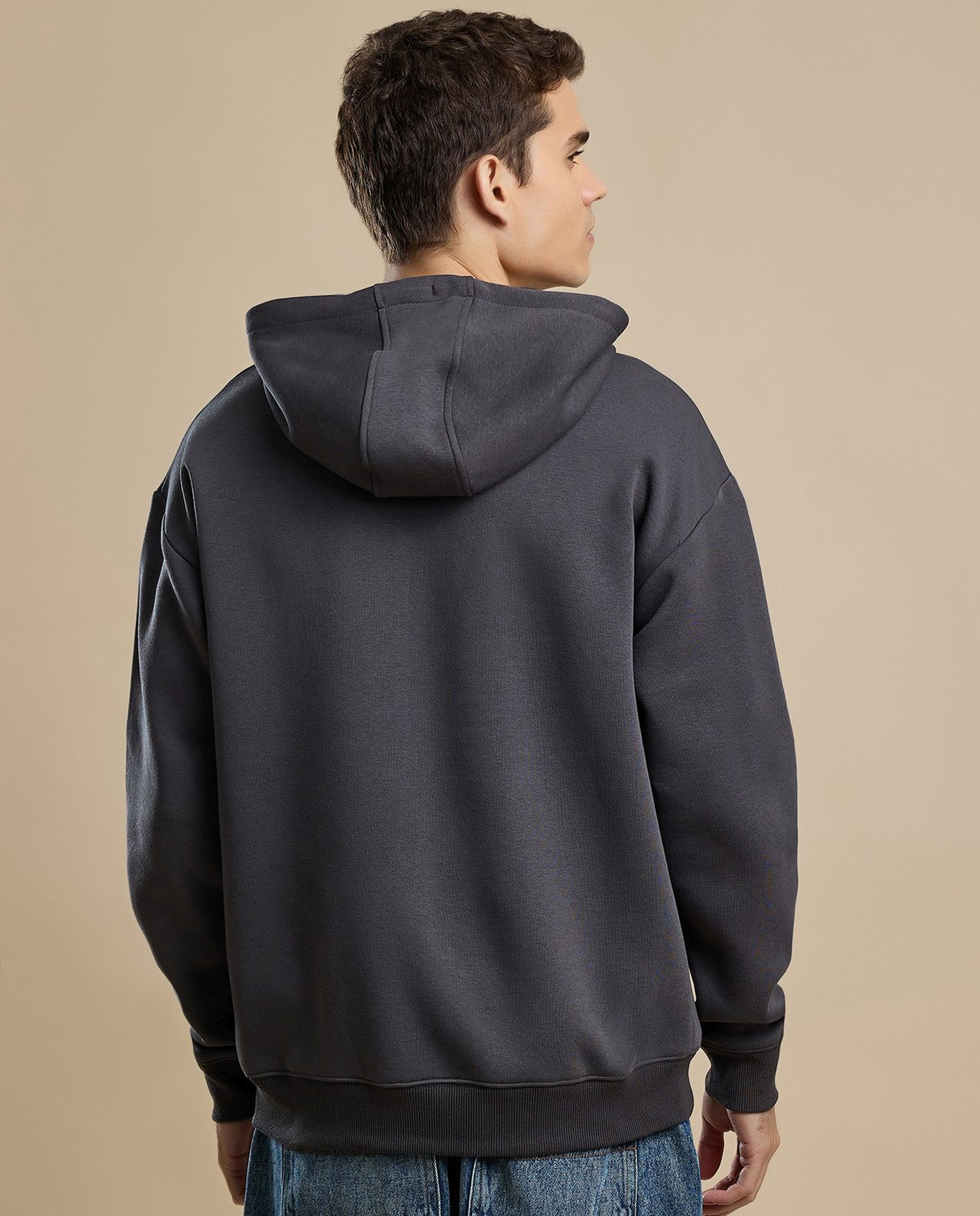 Printed Hooded Jacket with Zipper Closure