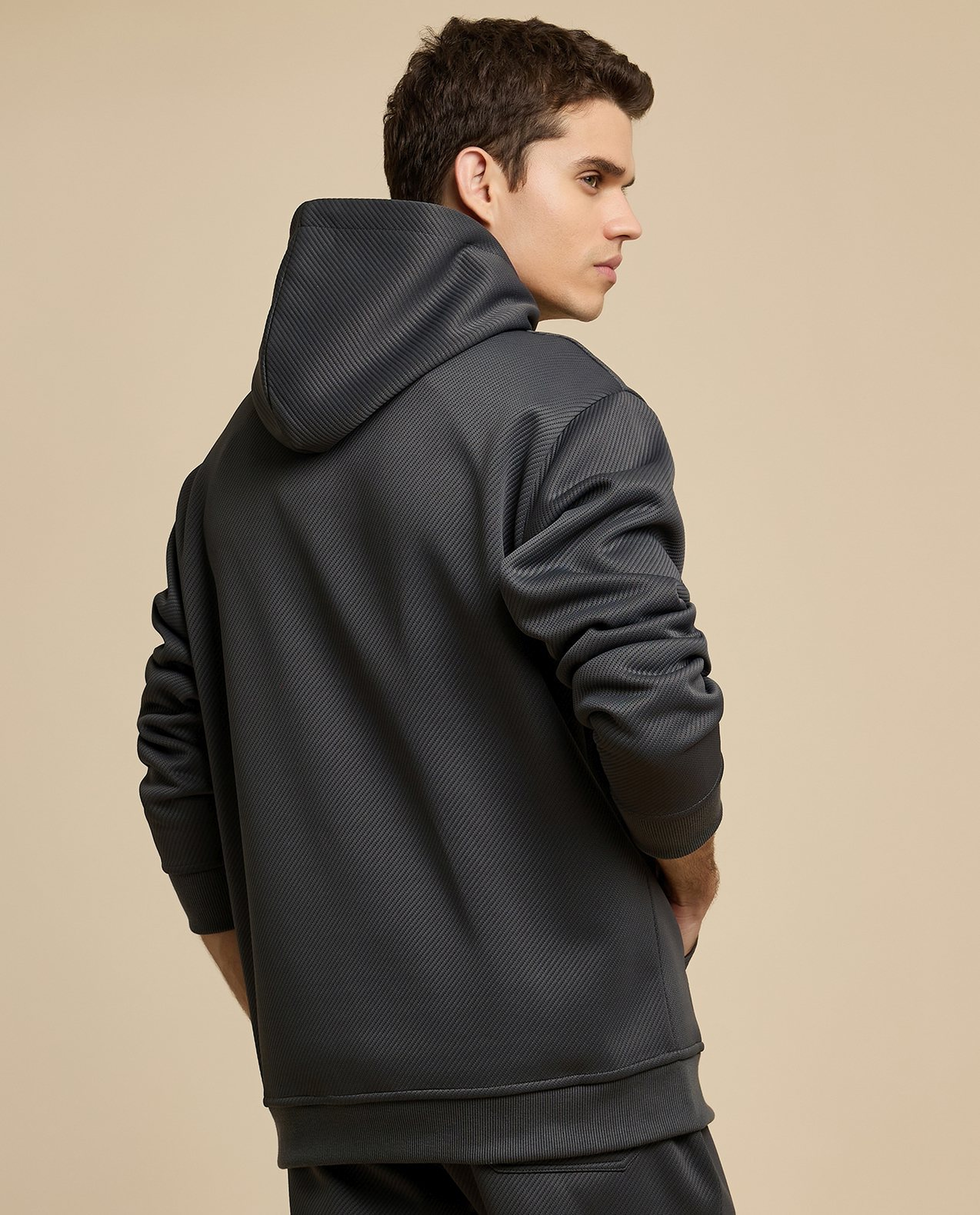 Printed Hoodie with Long Sleeves