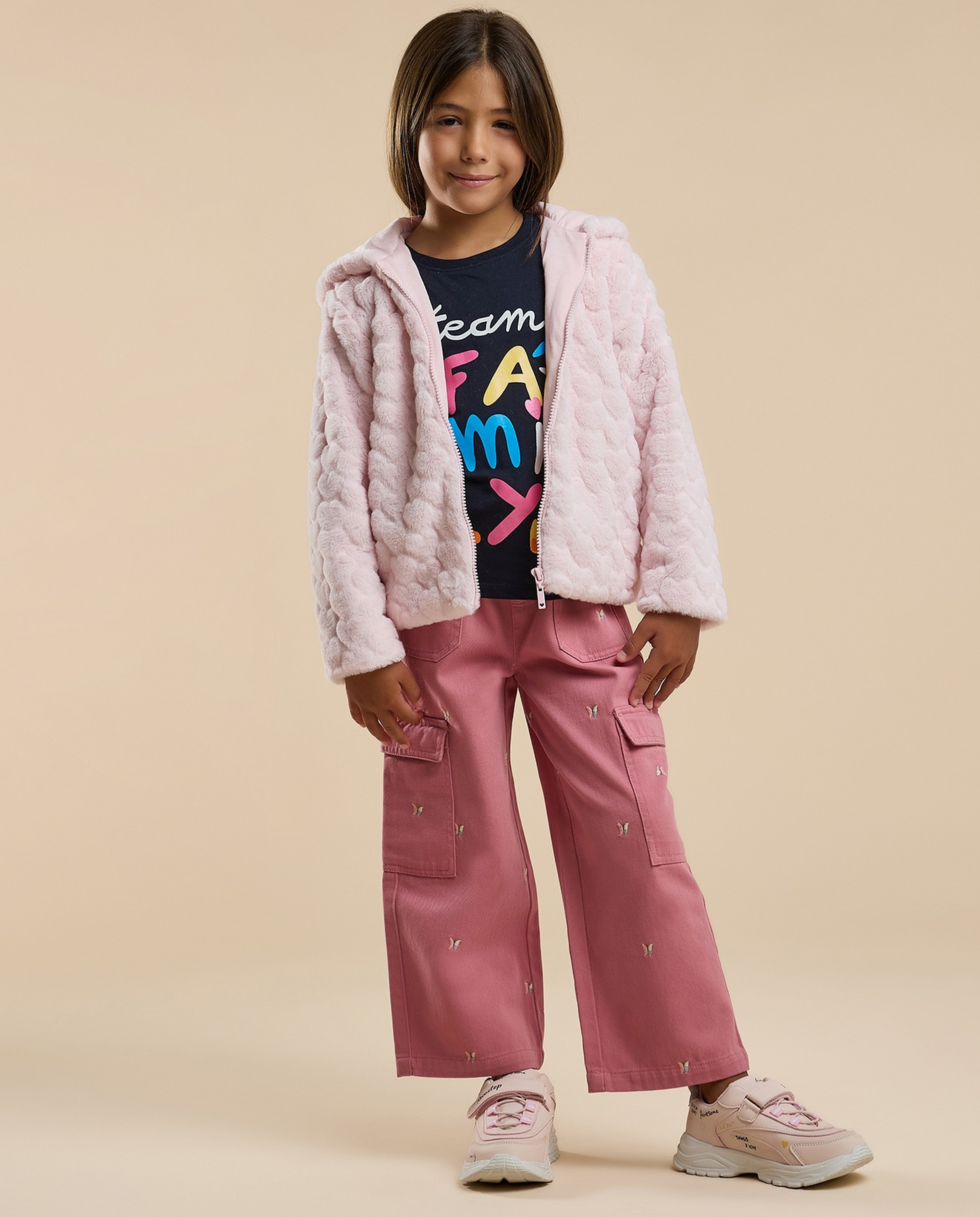 Sherpa Hooded Jacket with Zipper Closure