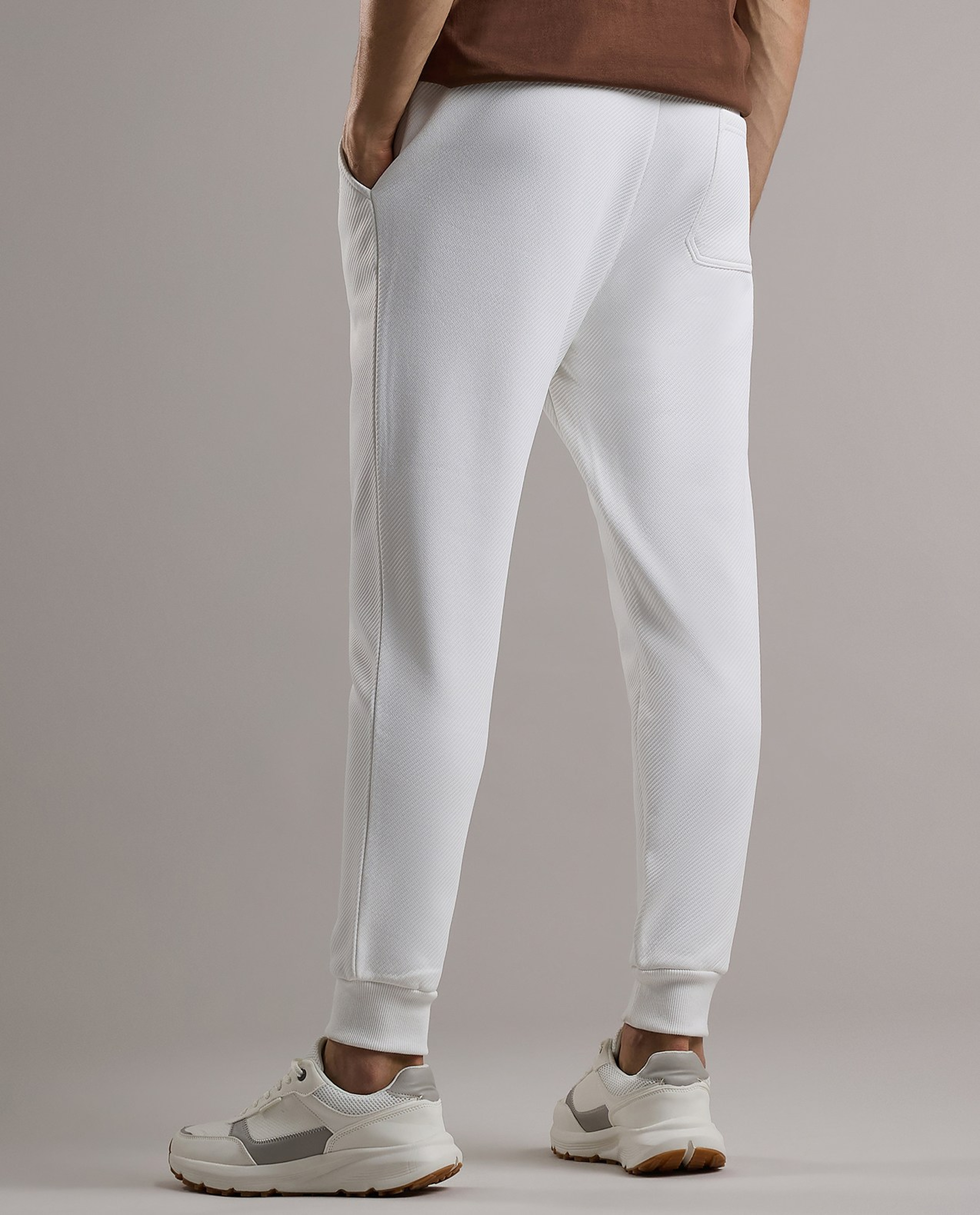 Textured Knit Joggers with Drawstring Waist