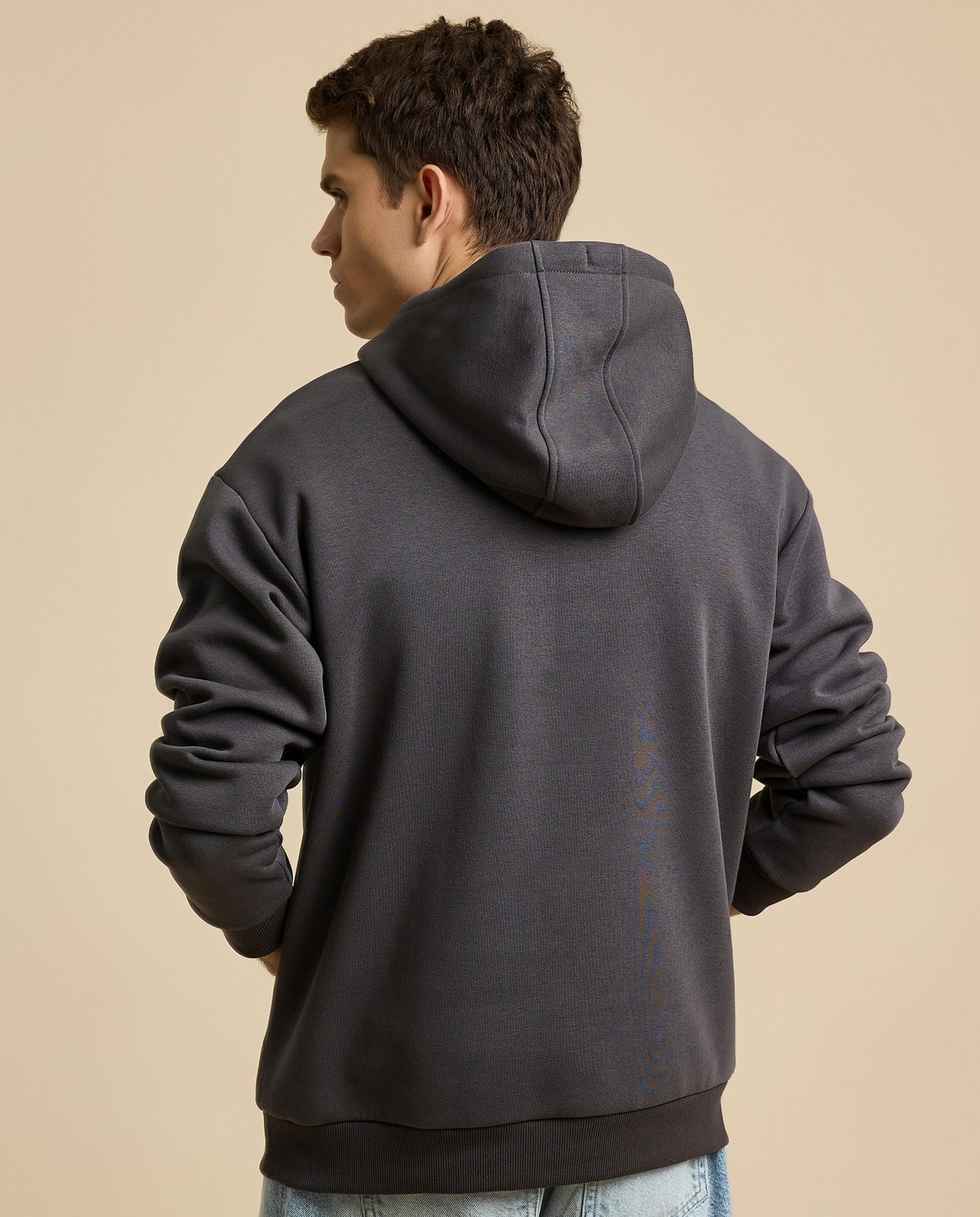 Printed Hoodie with Long Sleeves