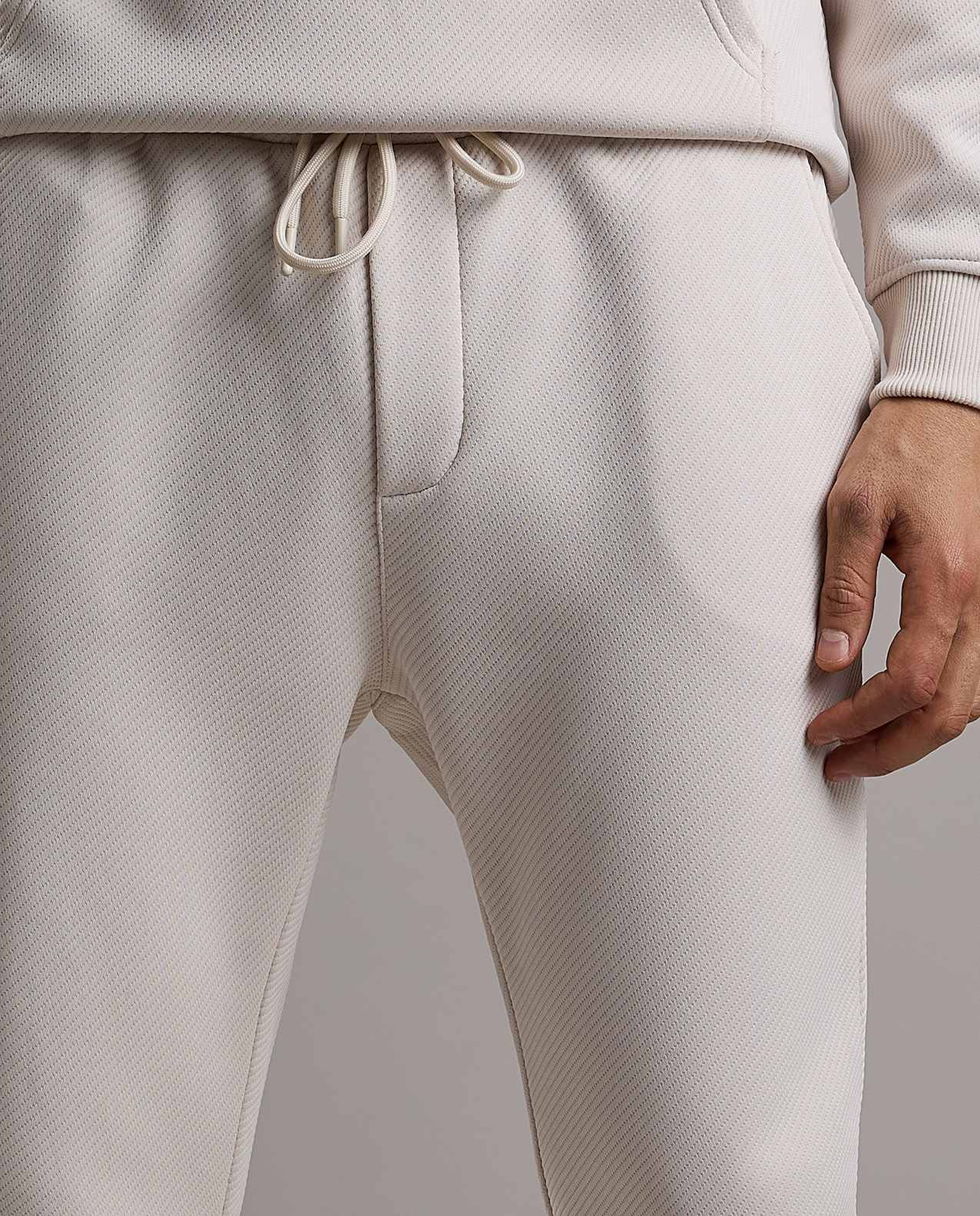 Textured Knit Joggers with Drawstring Waist