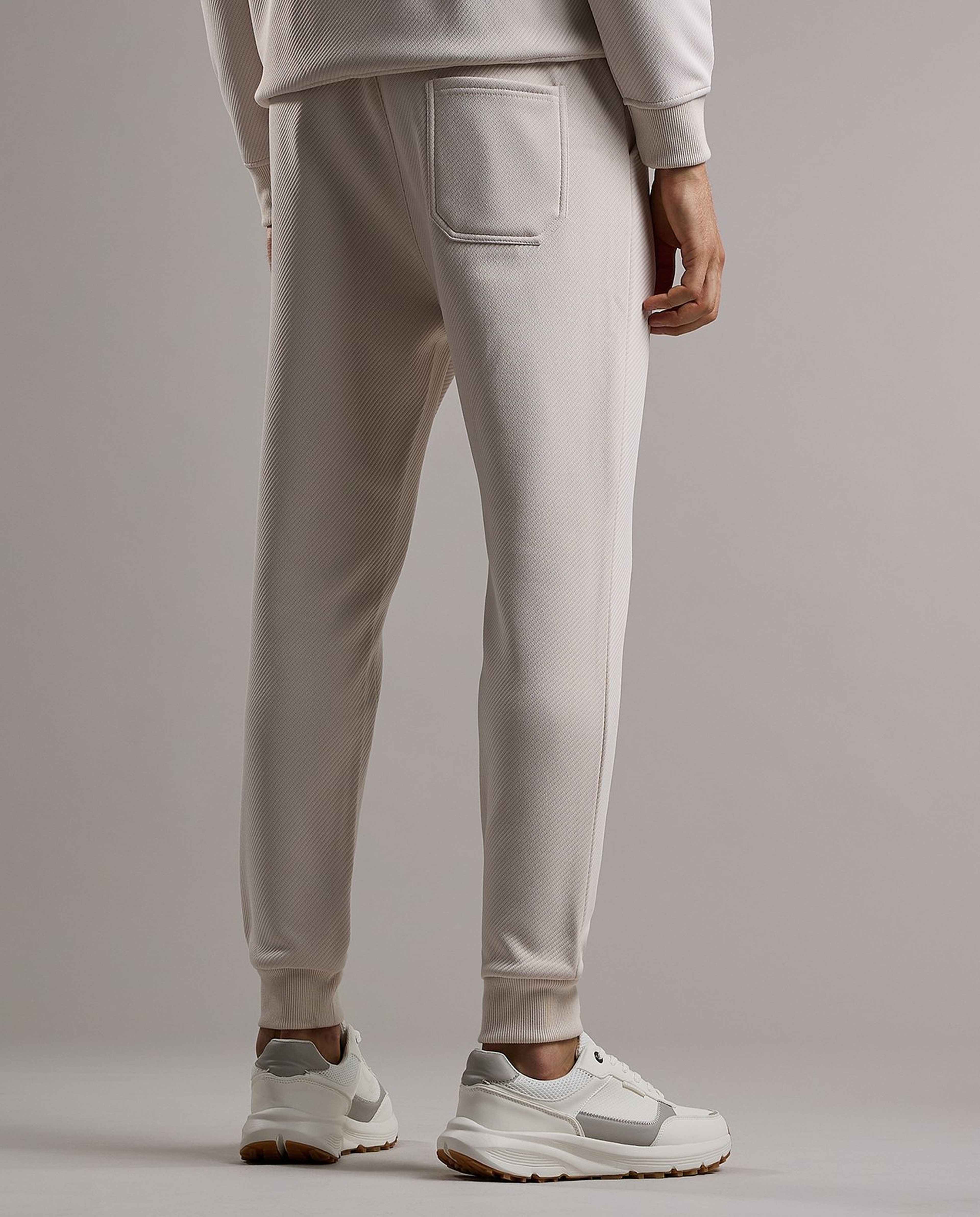 Textured Knit Joggers with Drawstring Waist