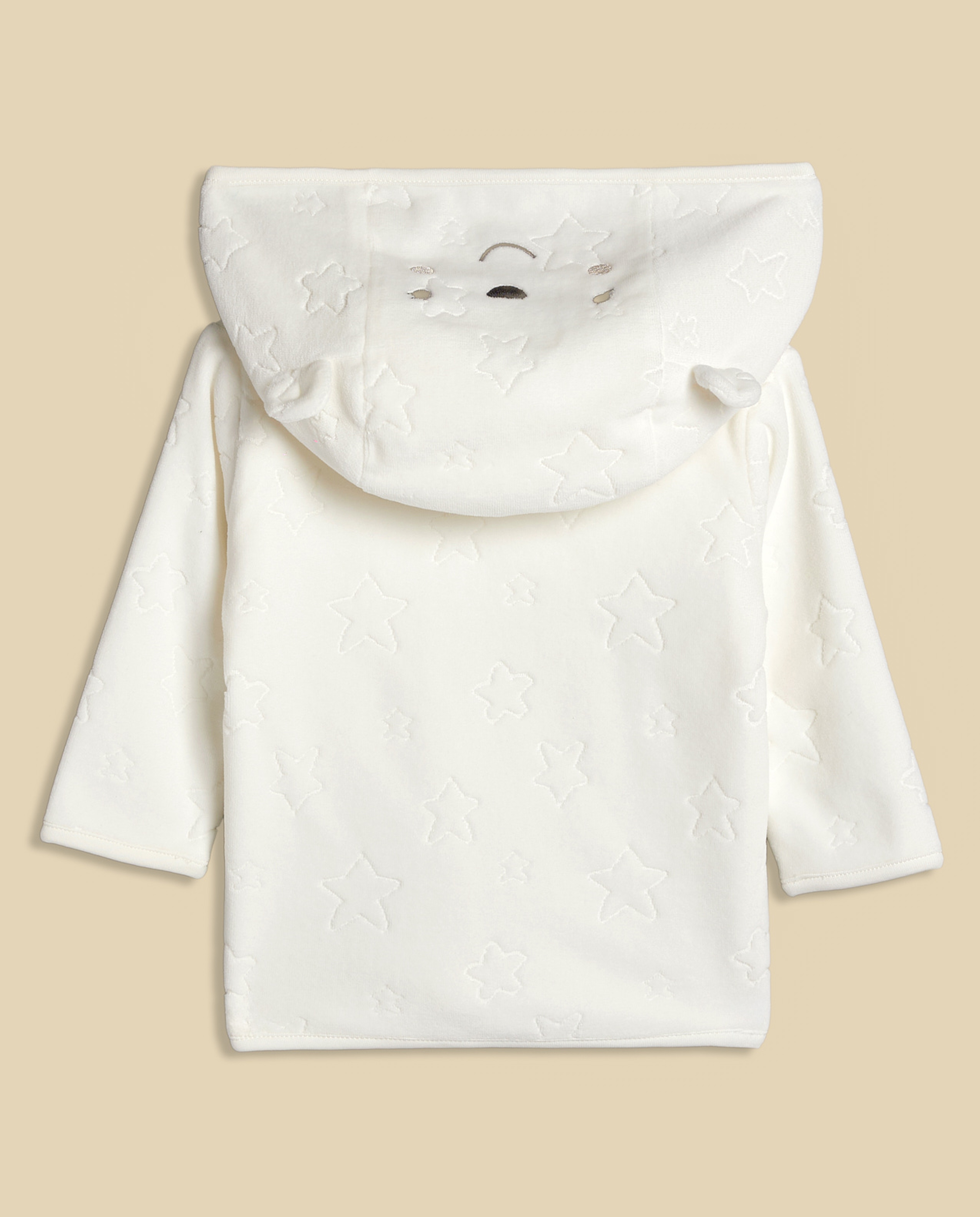 Zippered Hooded Jacket with Long Sleeves