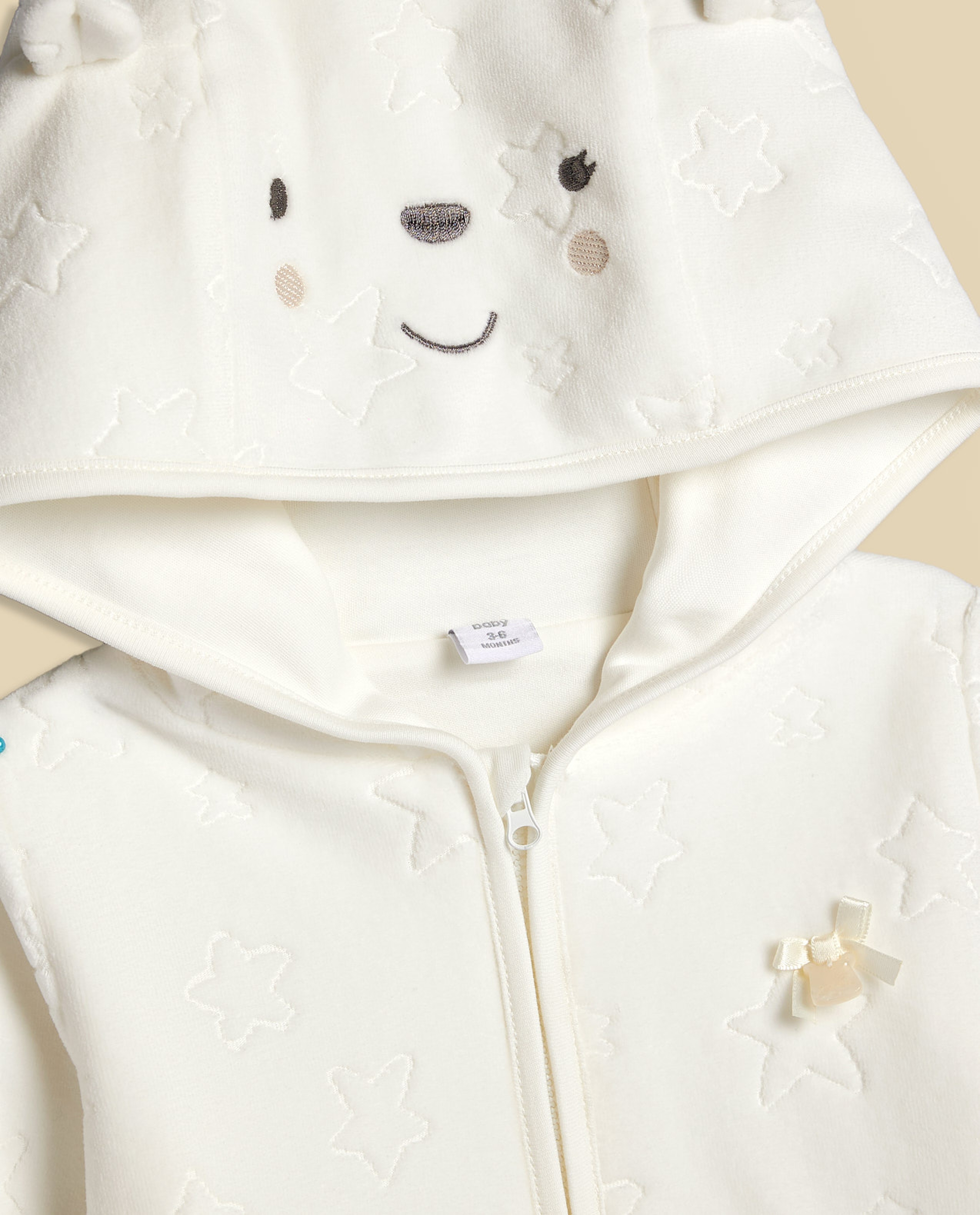 Zippered Hooded Jacket with Long Sleeves