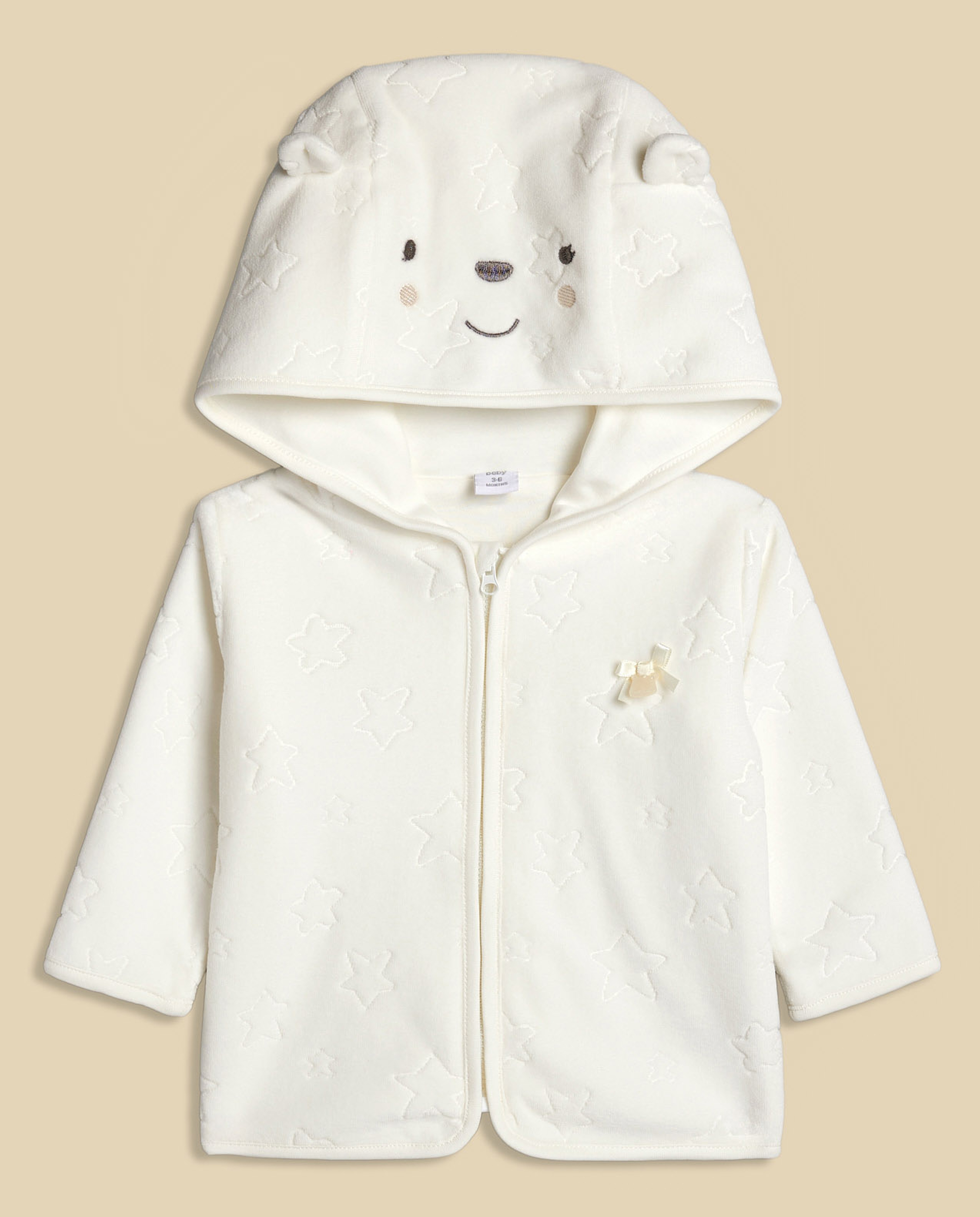 Zippered Hooded Jacket with Long Sleeves