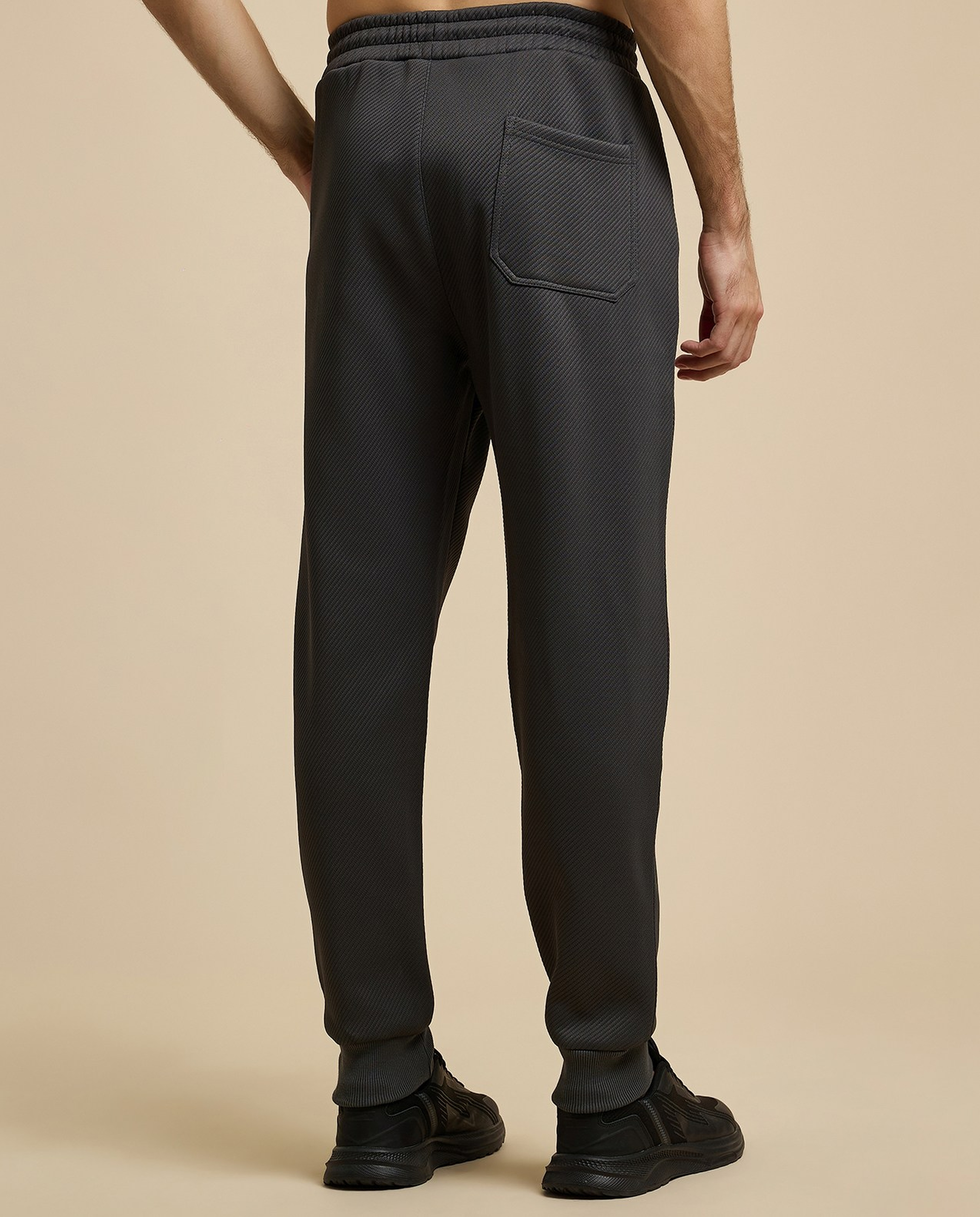 Textured Joggers with Drawstring Waist