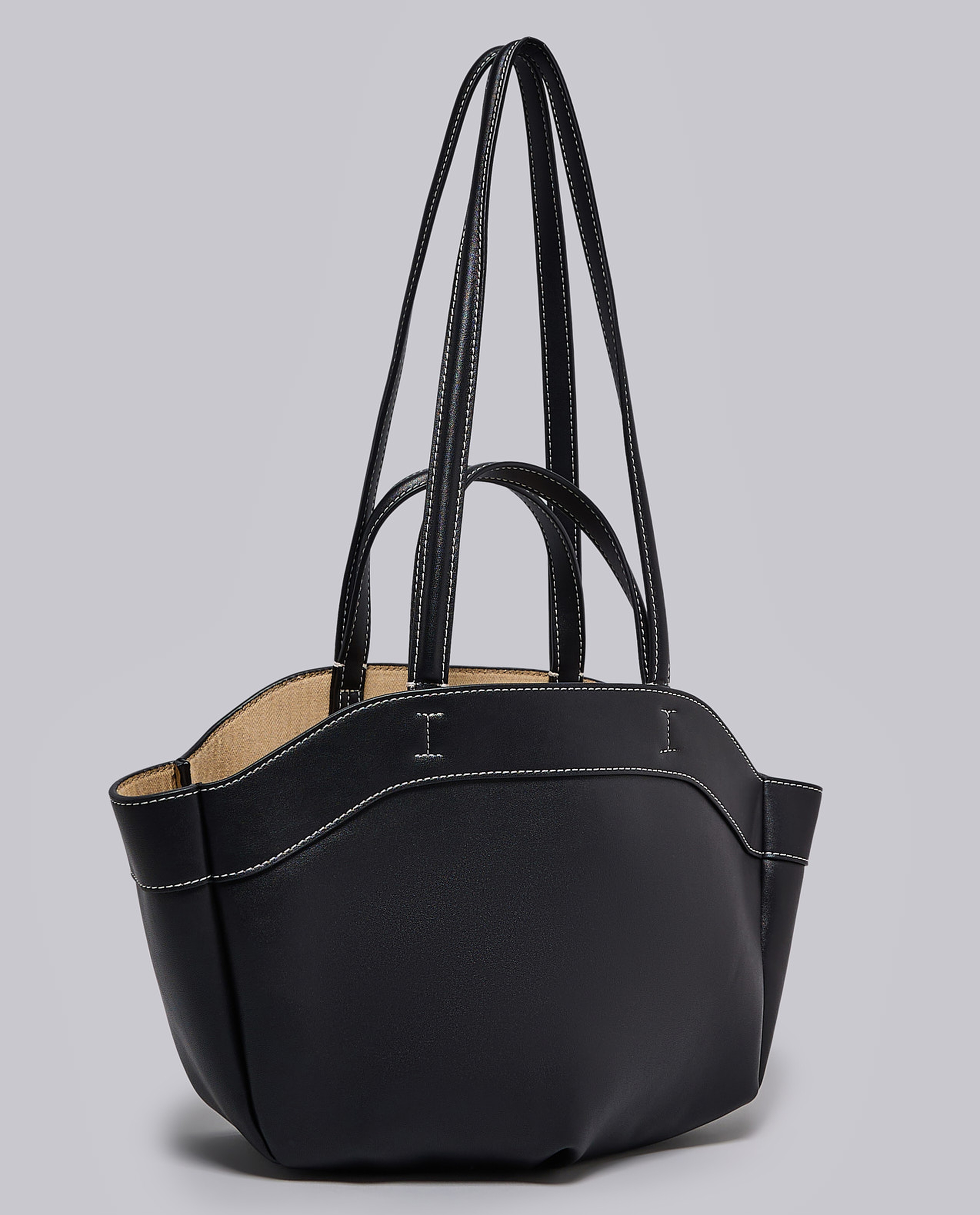 Textured Shoulder Bag with Pouch