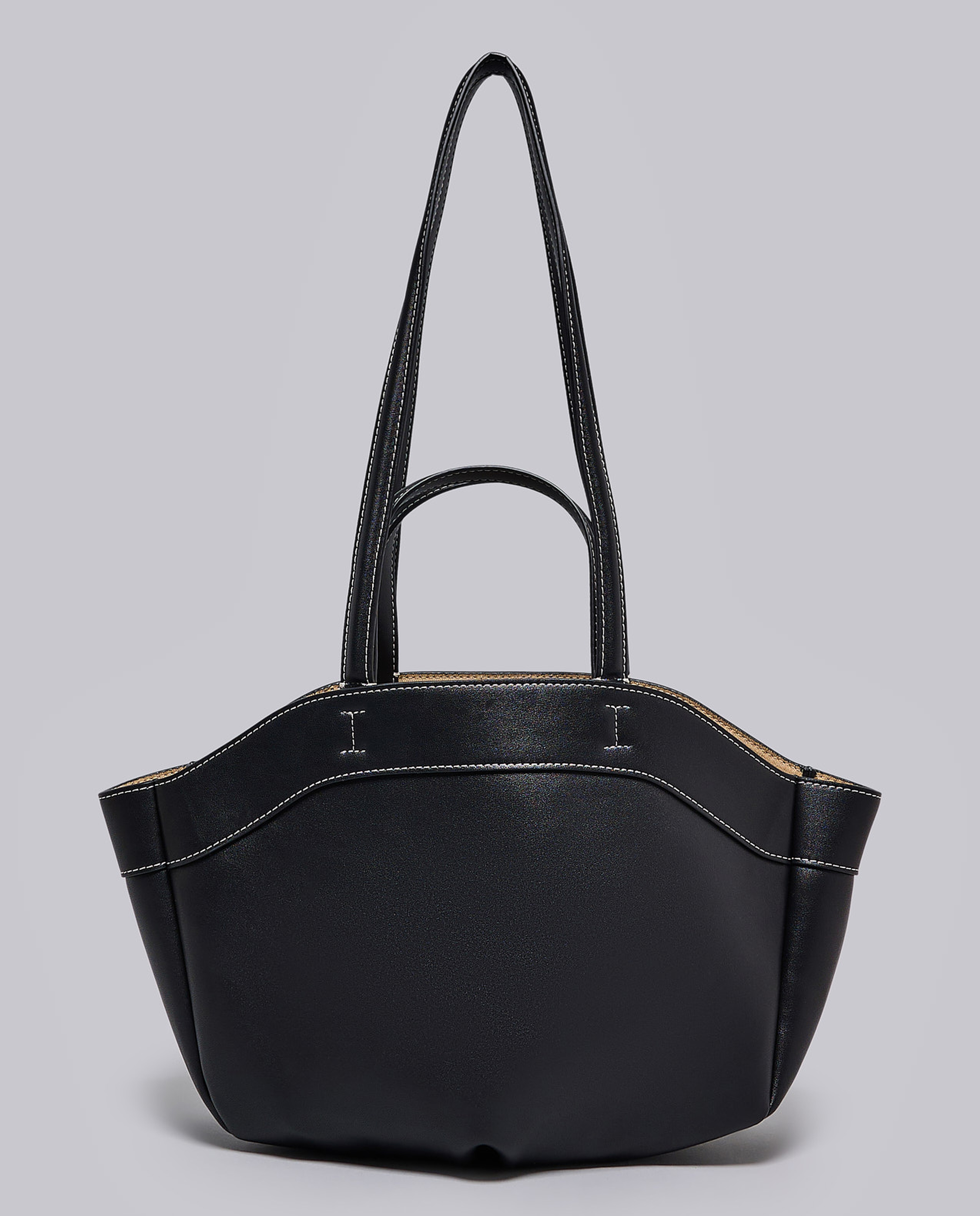 Textured Shoulder Bag with Pouch