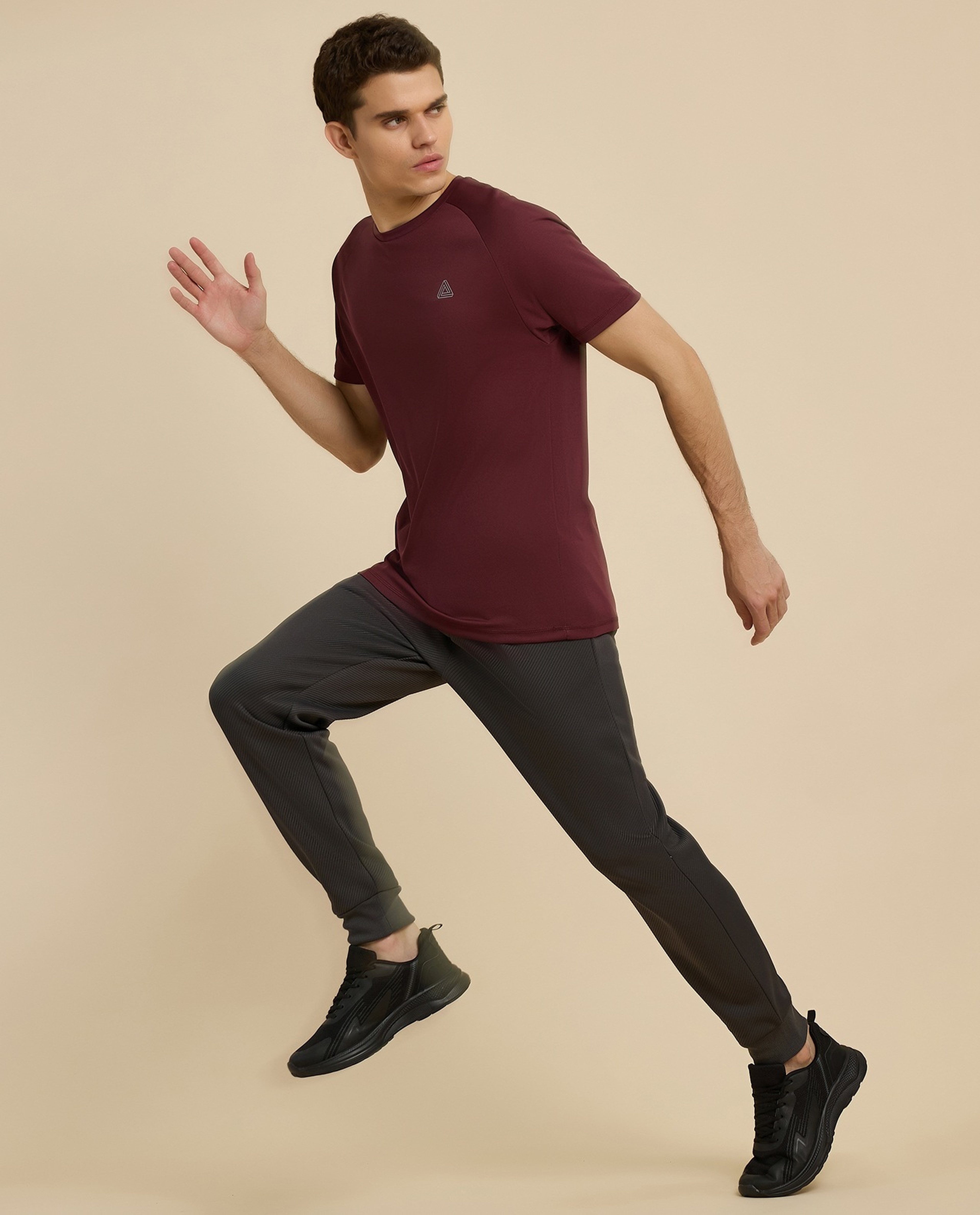 Textured Joggers with Drawstring Waist