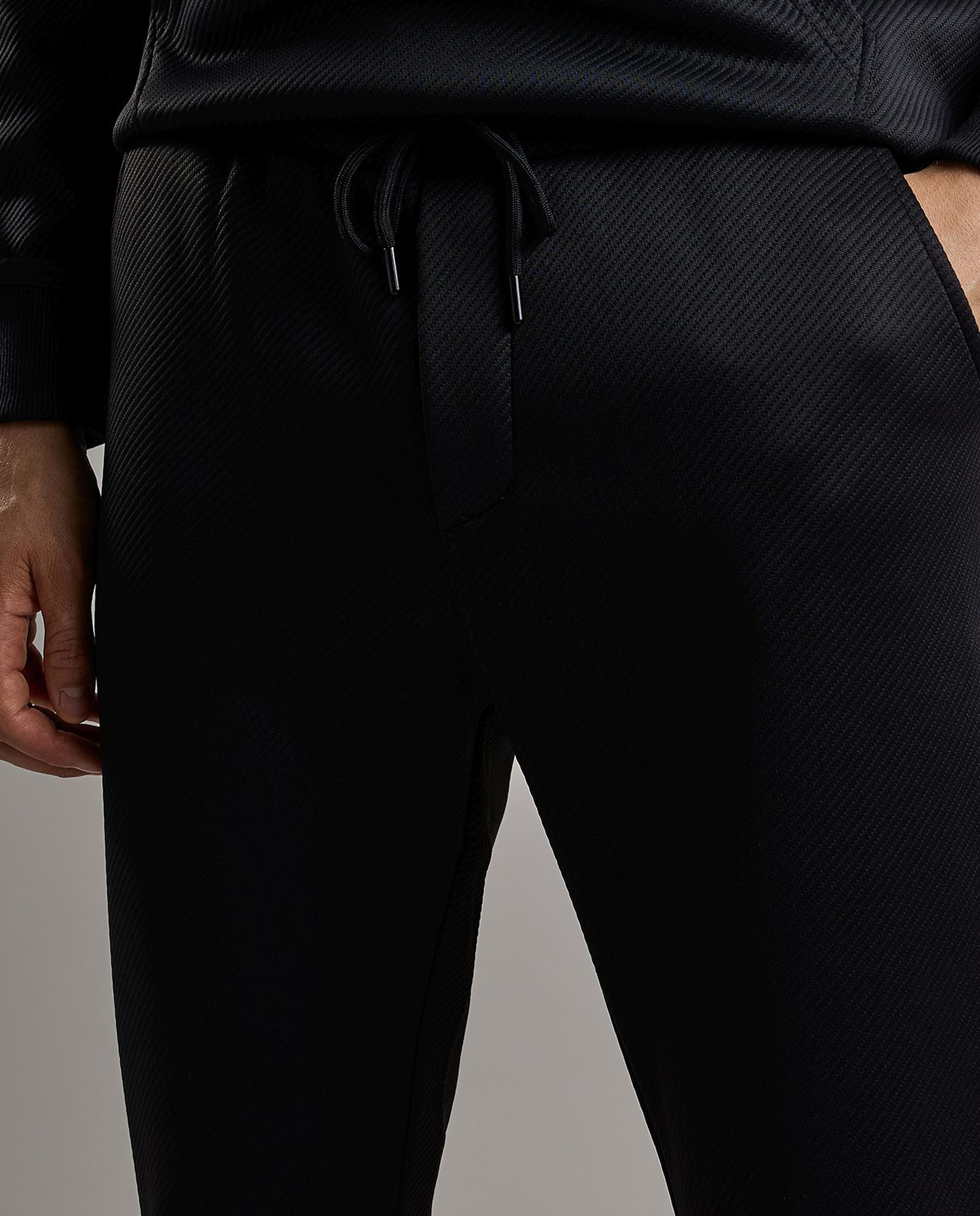 Textured Knit Joggers with Drawstring Waist