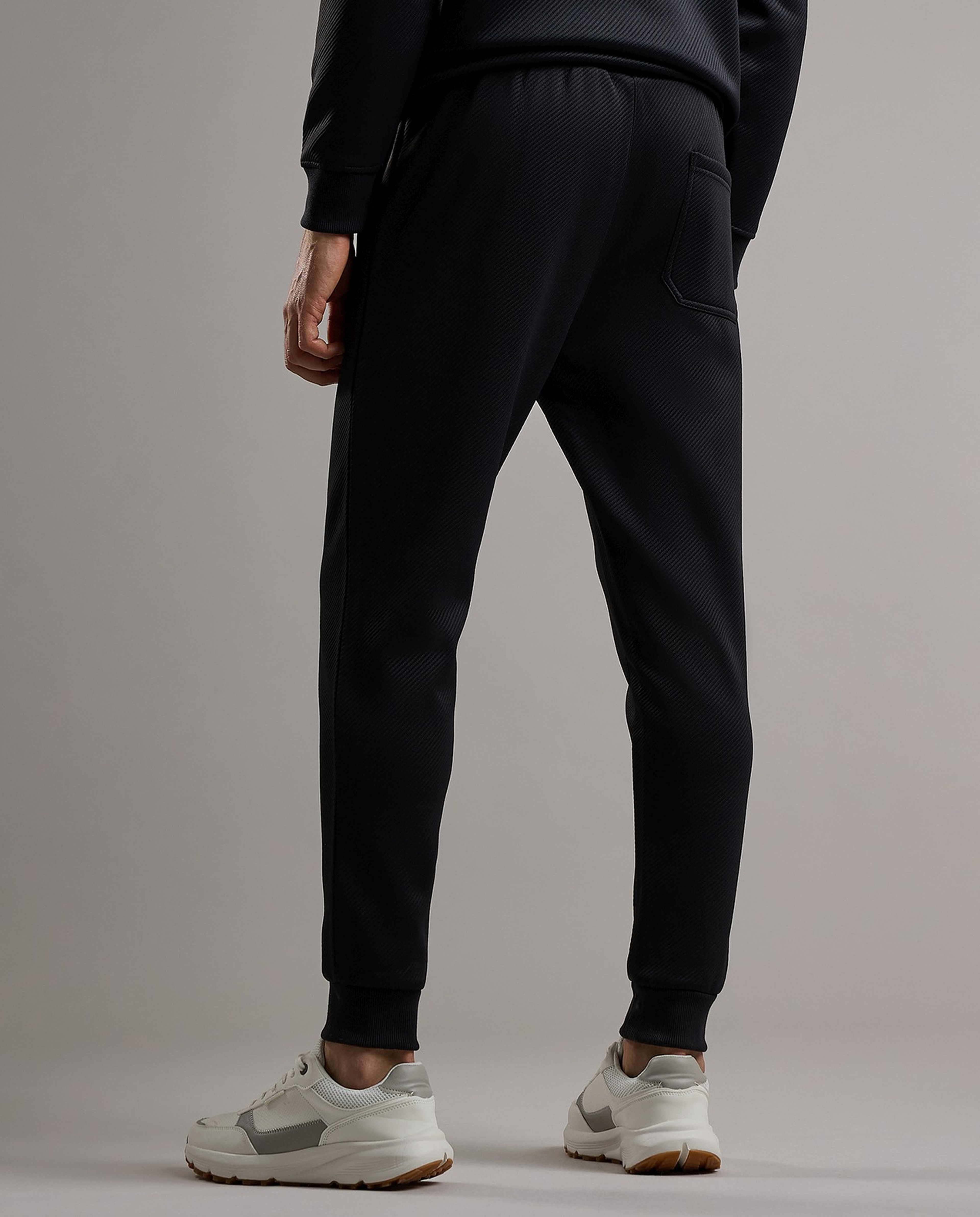 Textured Knit Joggers with Drawstring Waist