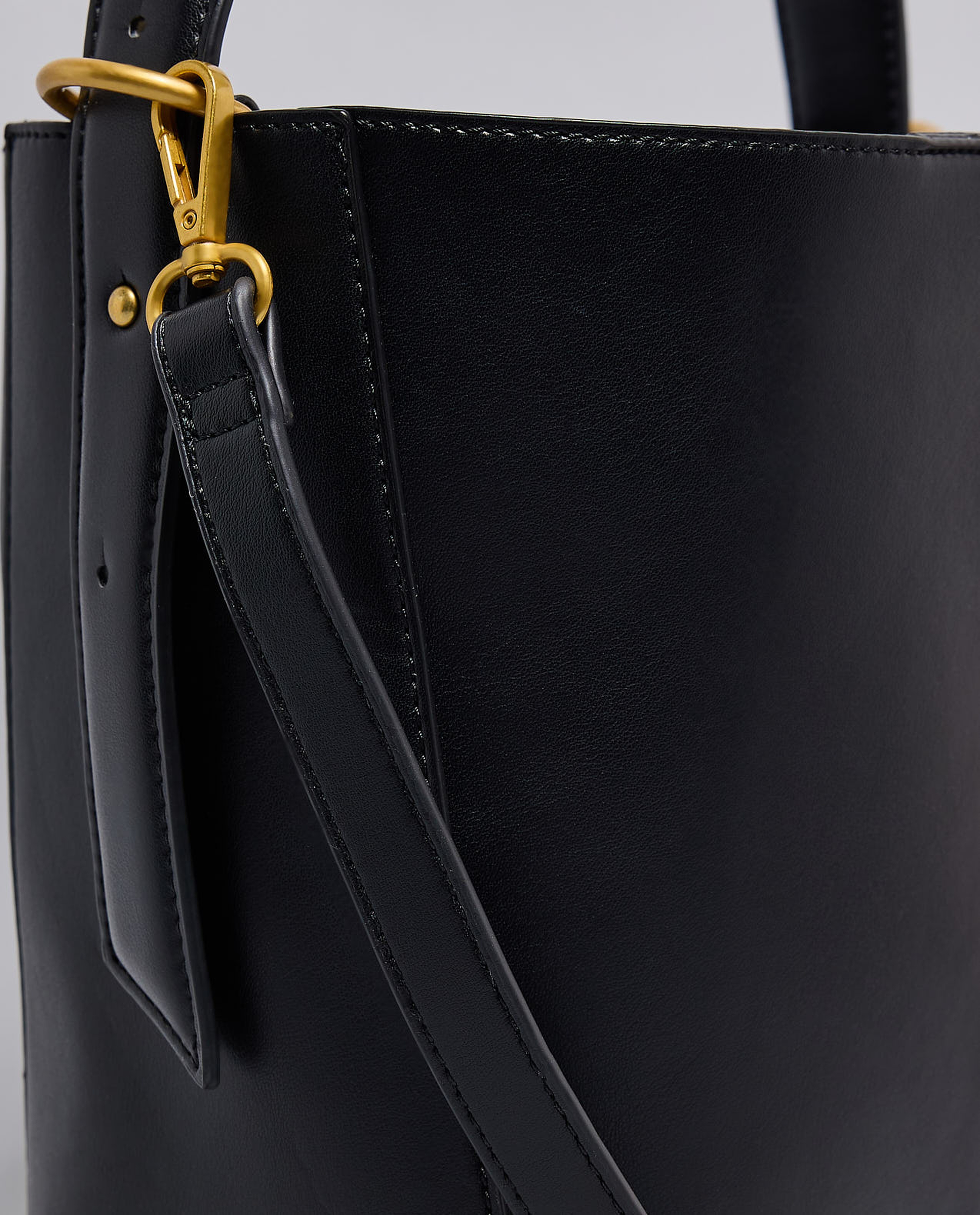 Textured Shoulder Bag with Pouch