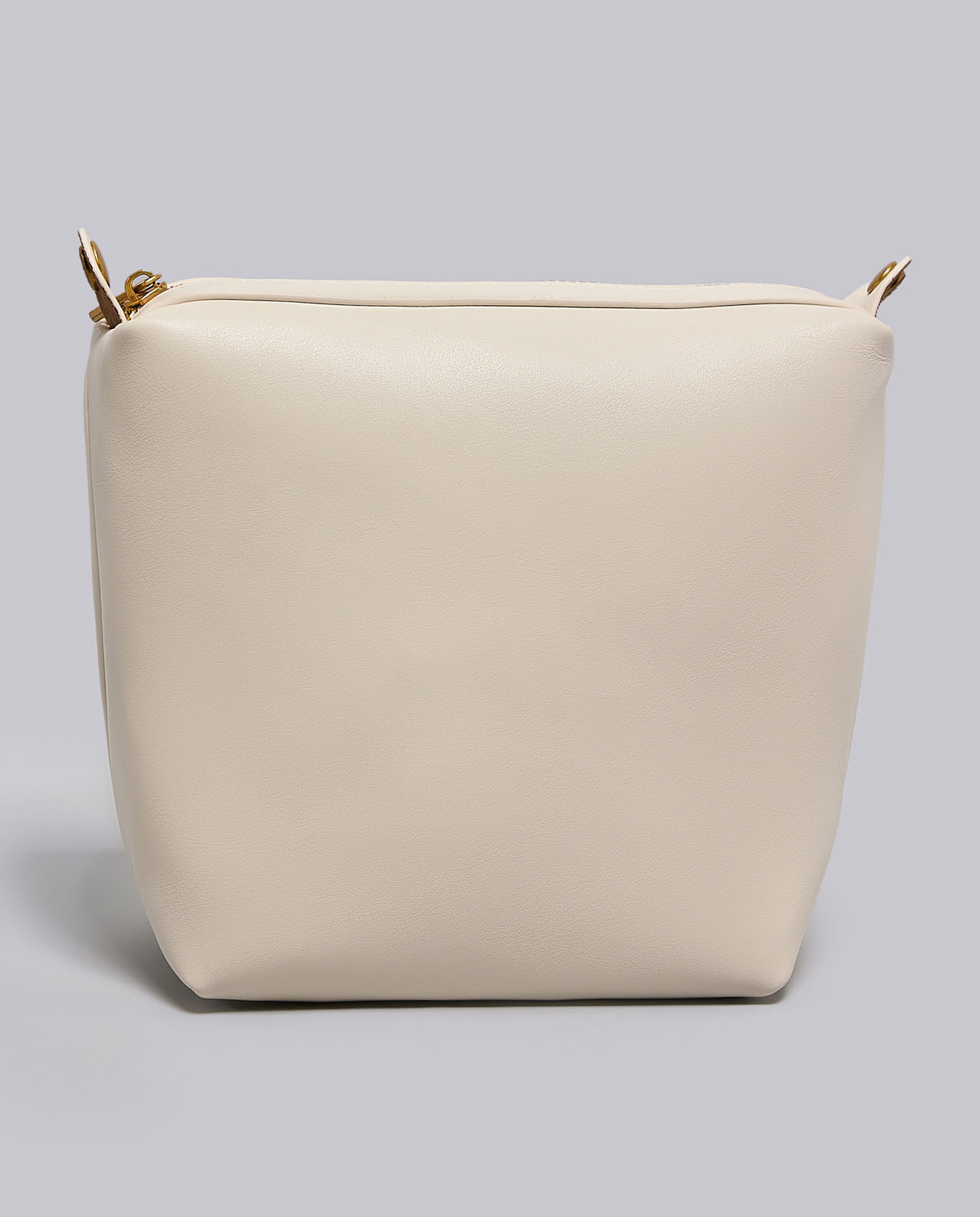 Textured Shoulder Bag with Pouch