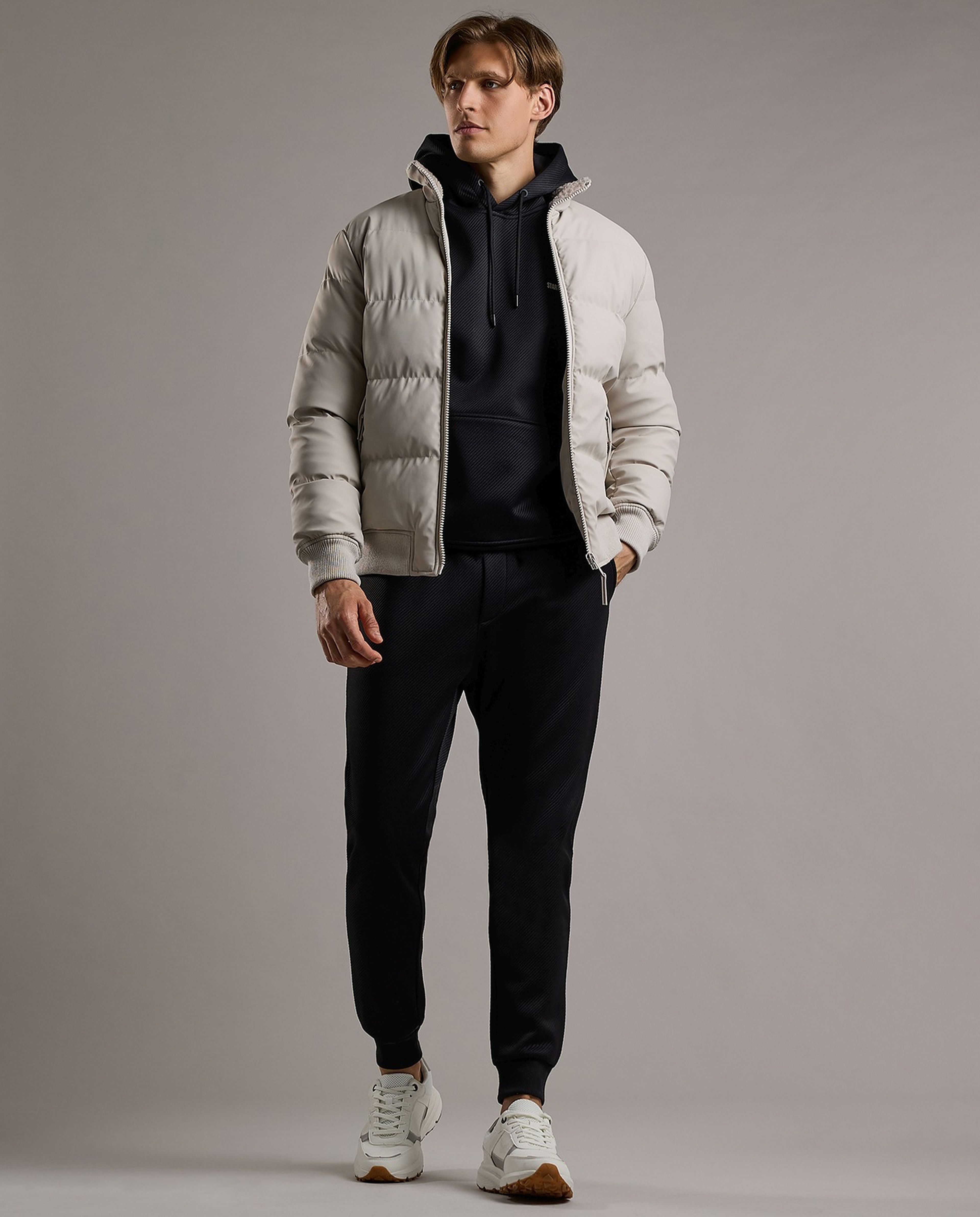 Textured Knit Joggers with Drawstring Waist