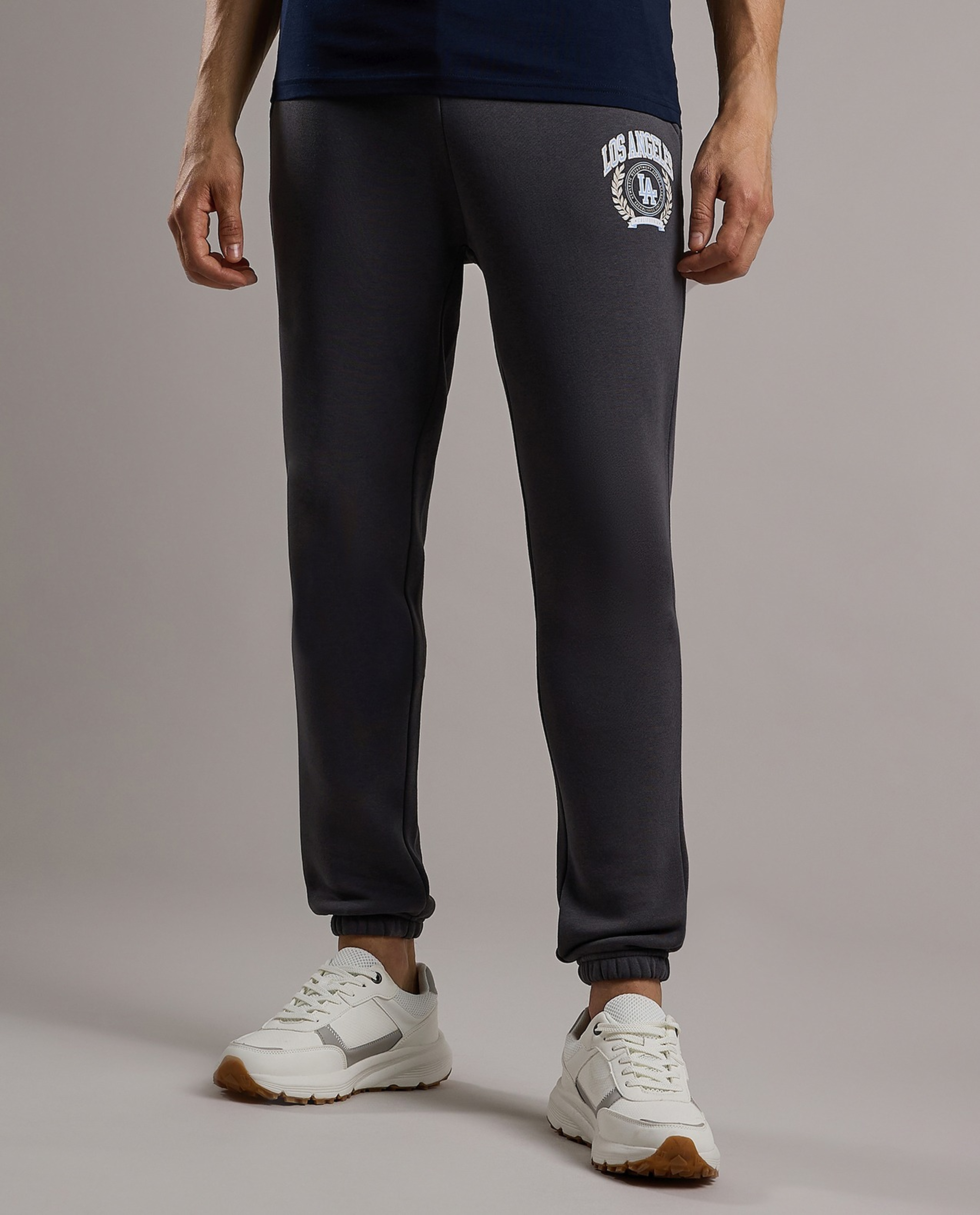 Printed Joggers with Drawstring Waist