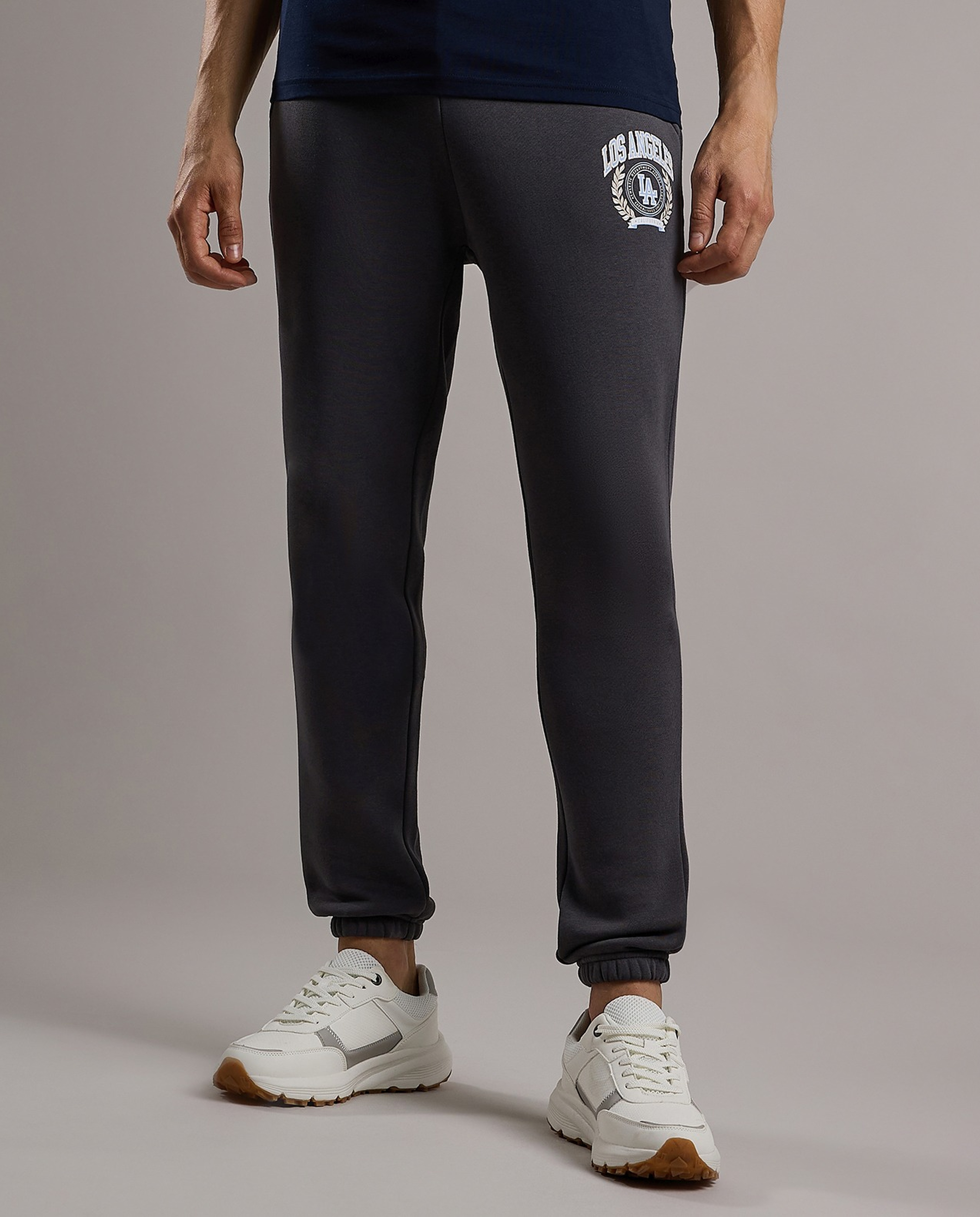 Printed Joggers with Drawstring Waist