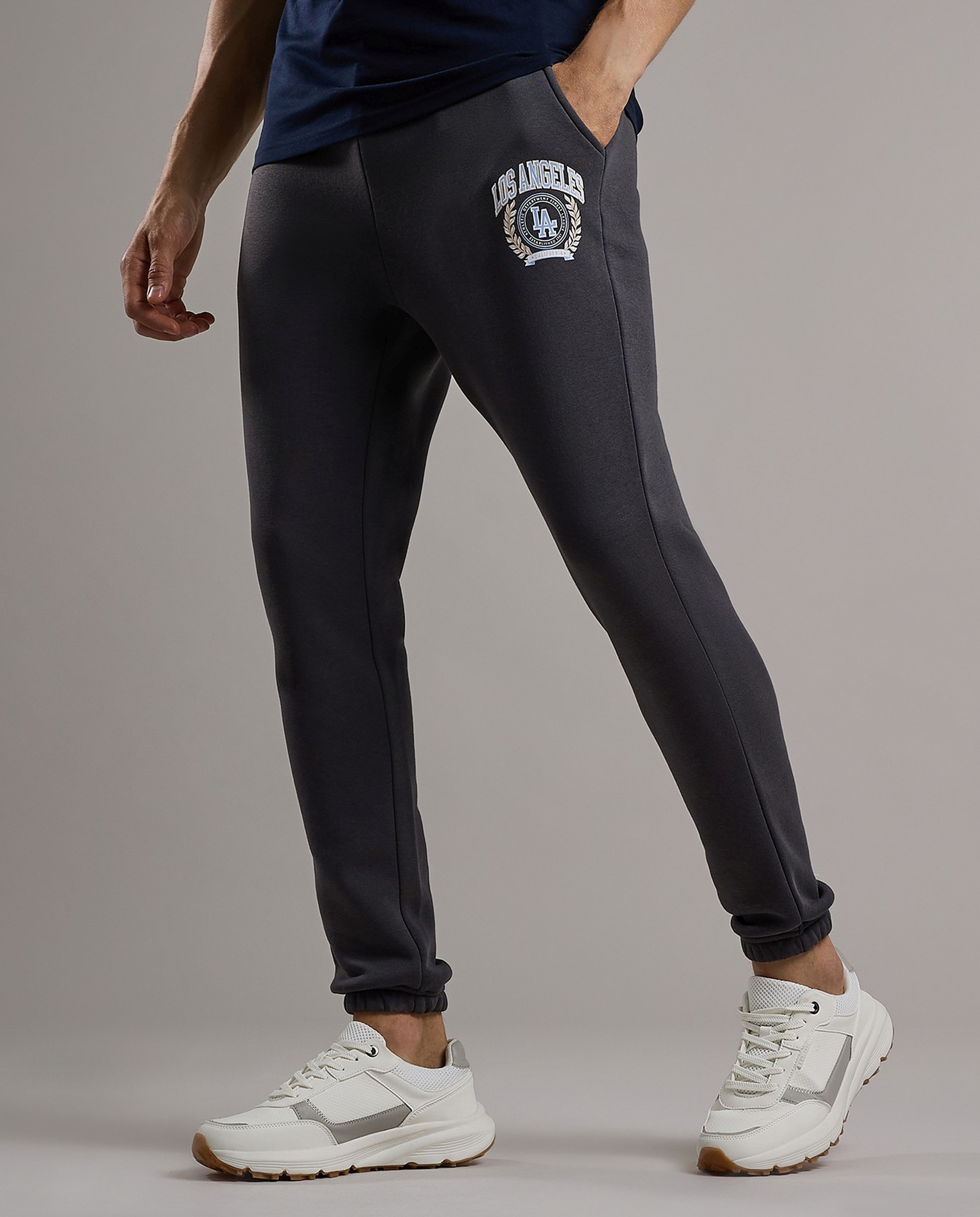 Printed Joggers with Drawstring Waist