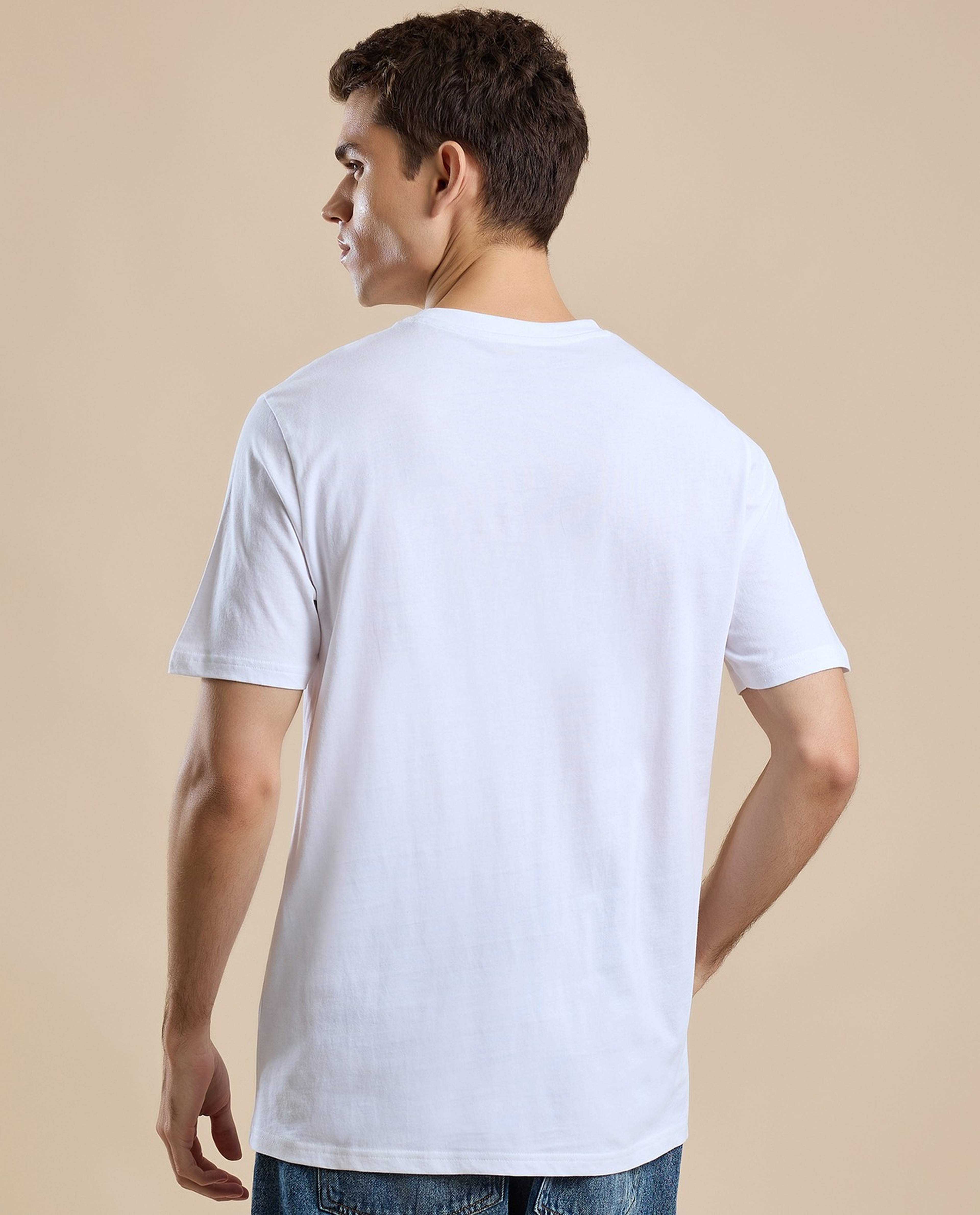 Printed T-Shirt with Crew Neck and Short Sleeves