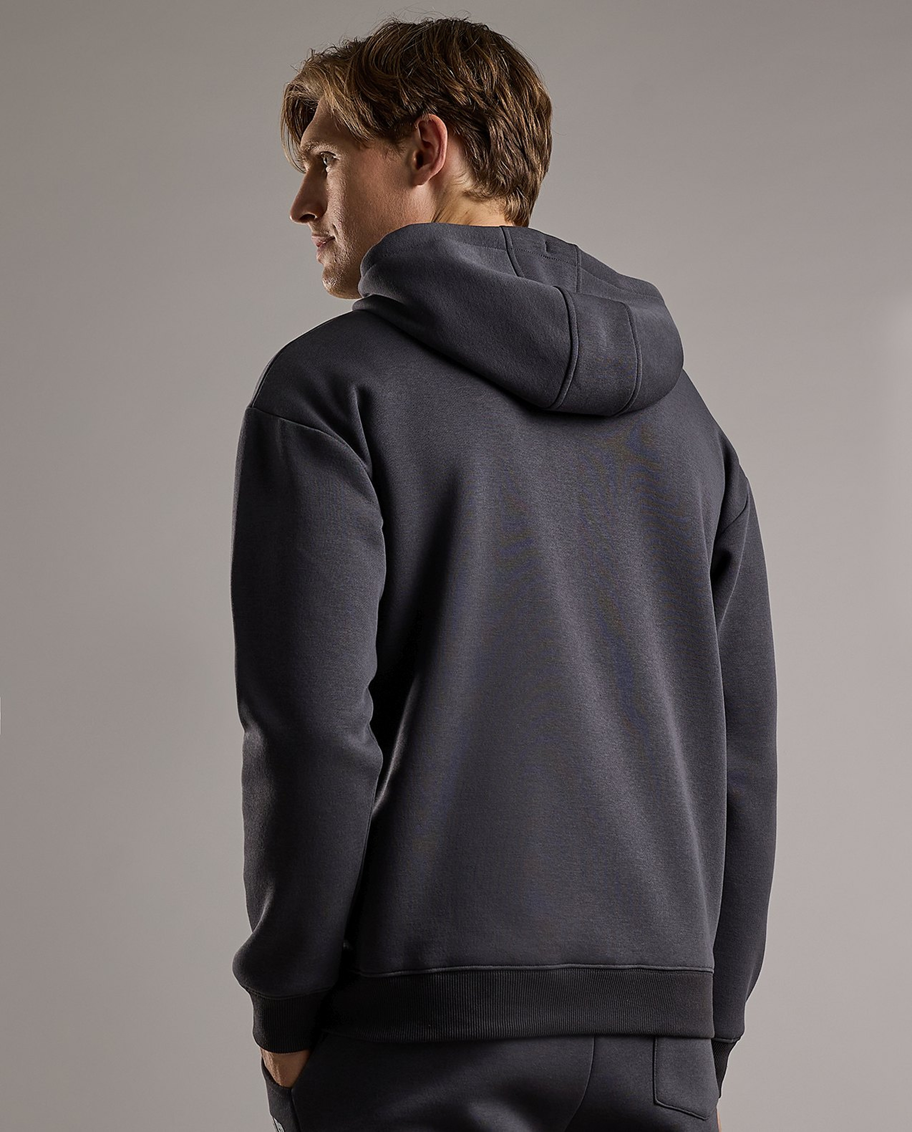 Zippered Hooded Jacket with Long Sleeves