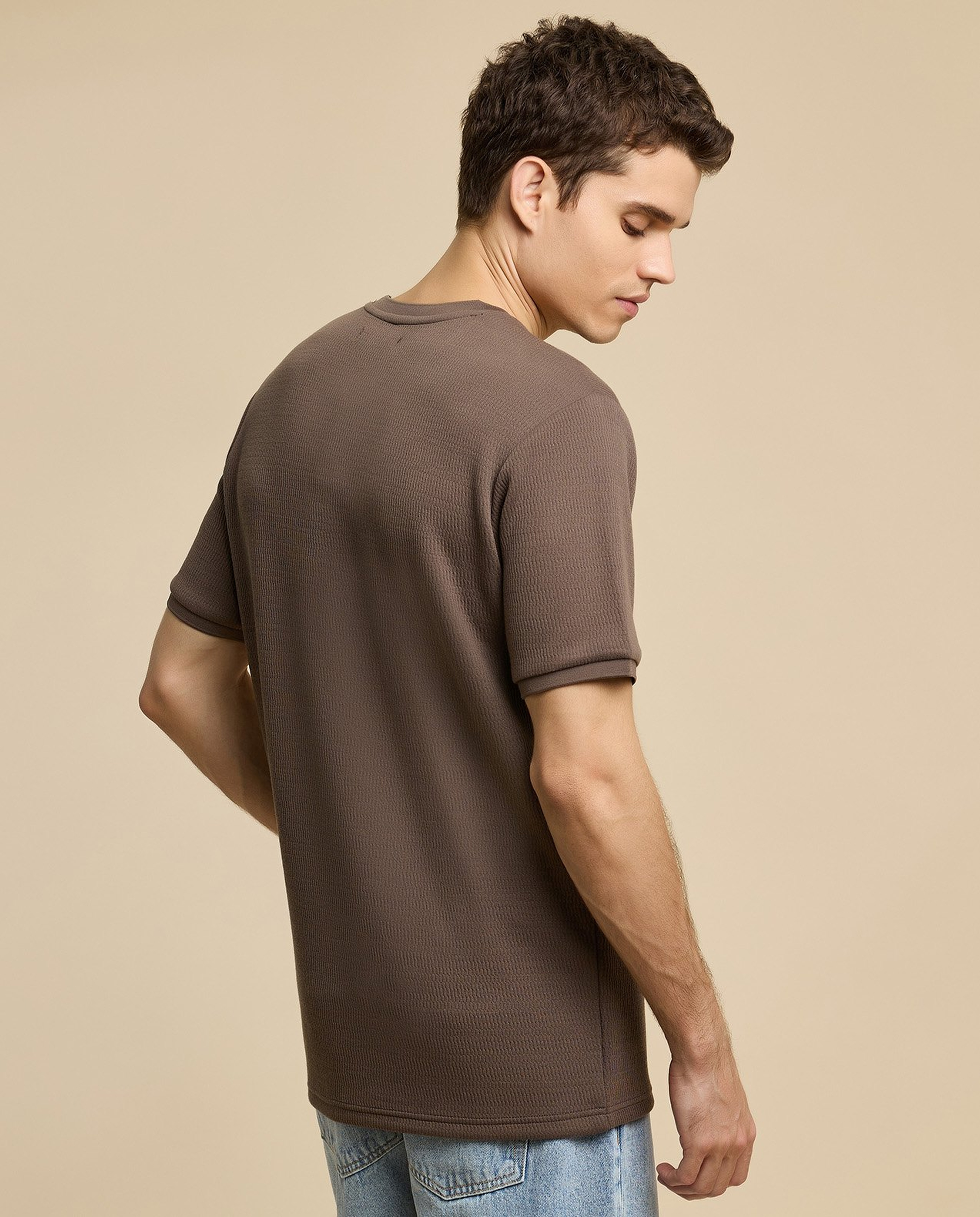 Embroidered T-Shirt with Crew Neck and Short Sleeves