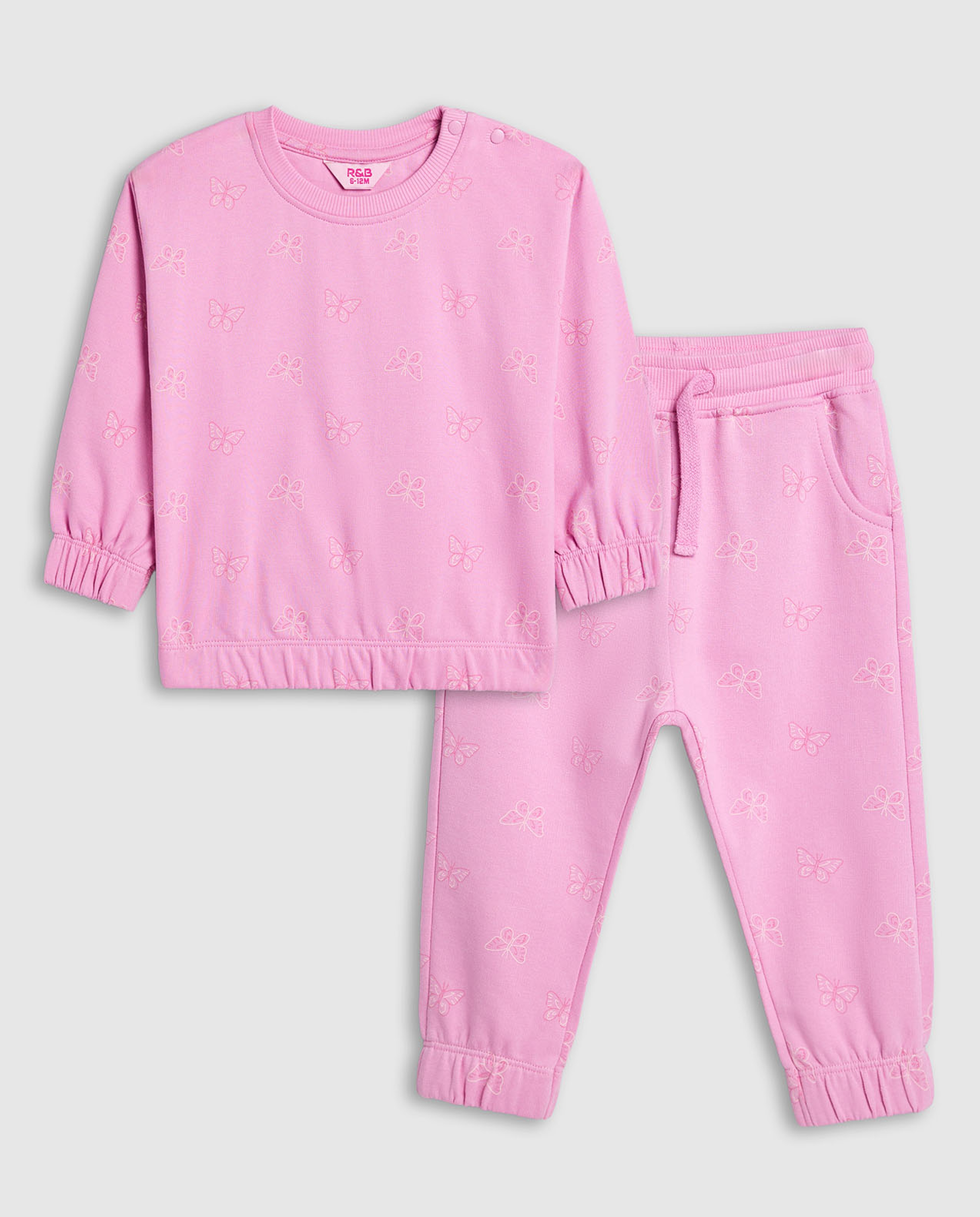 Printed Sweatshirt and Joggers Set