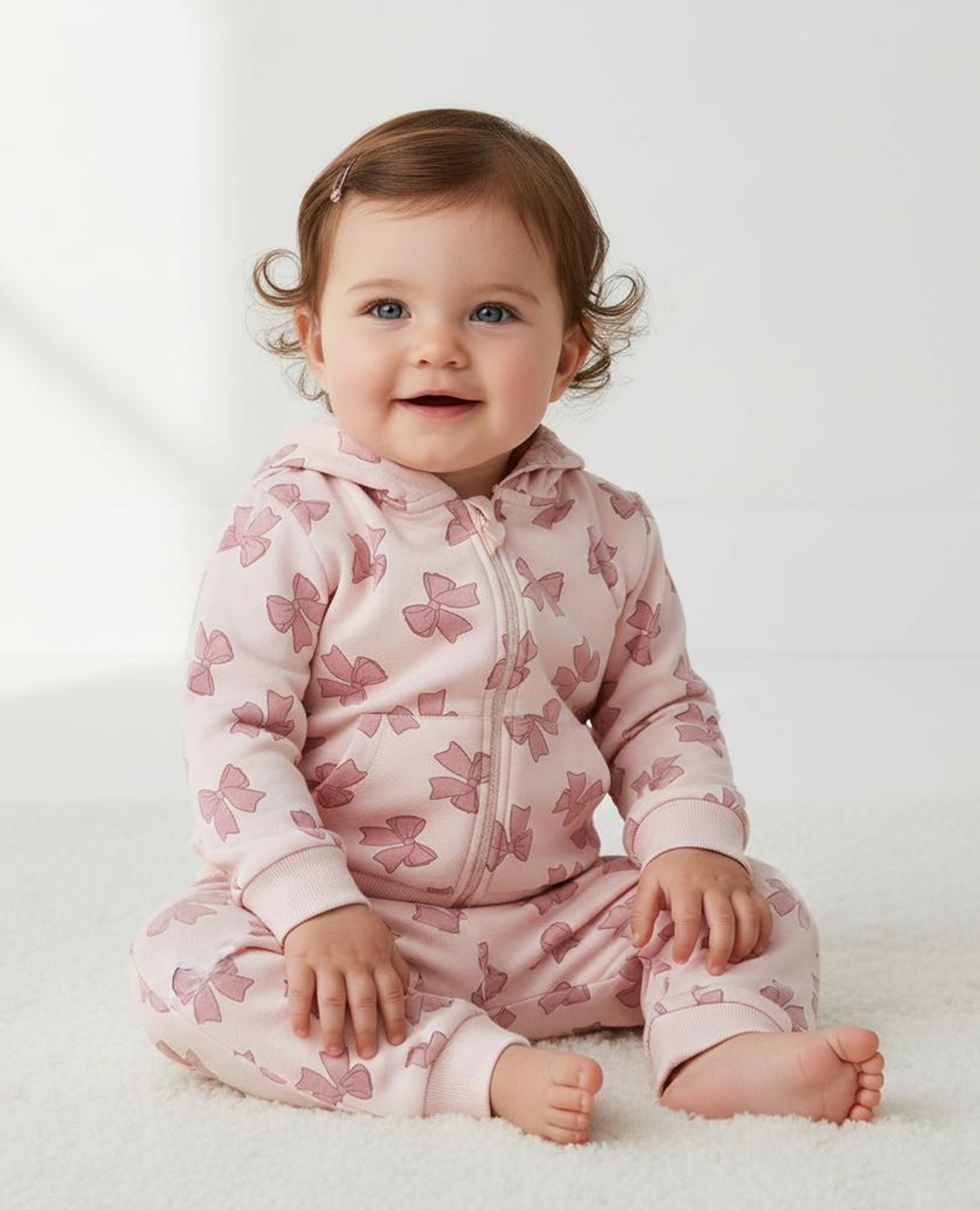 Printed Hooded Clothing Set