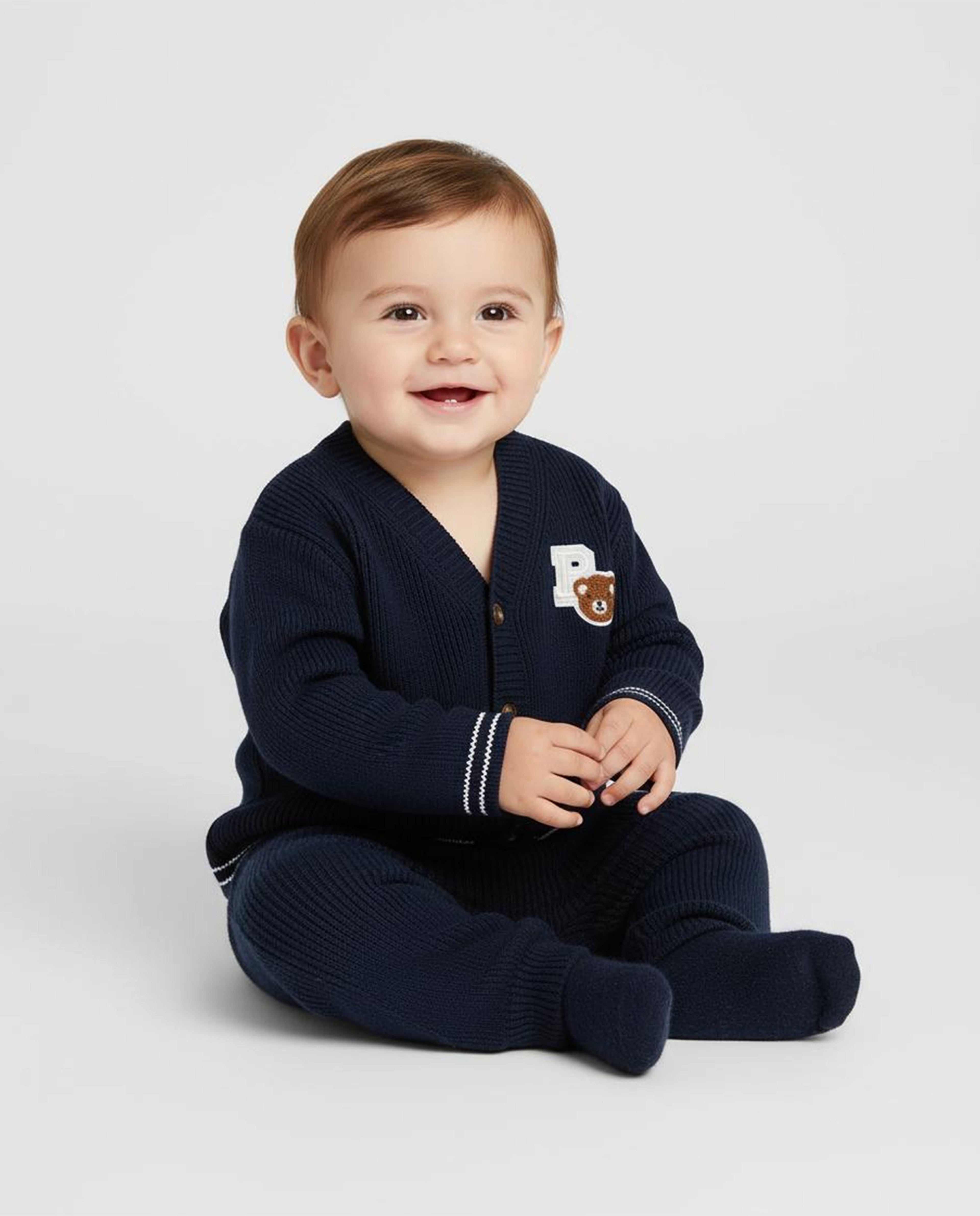 Appliqued Knitted Clothing Set