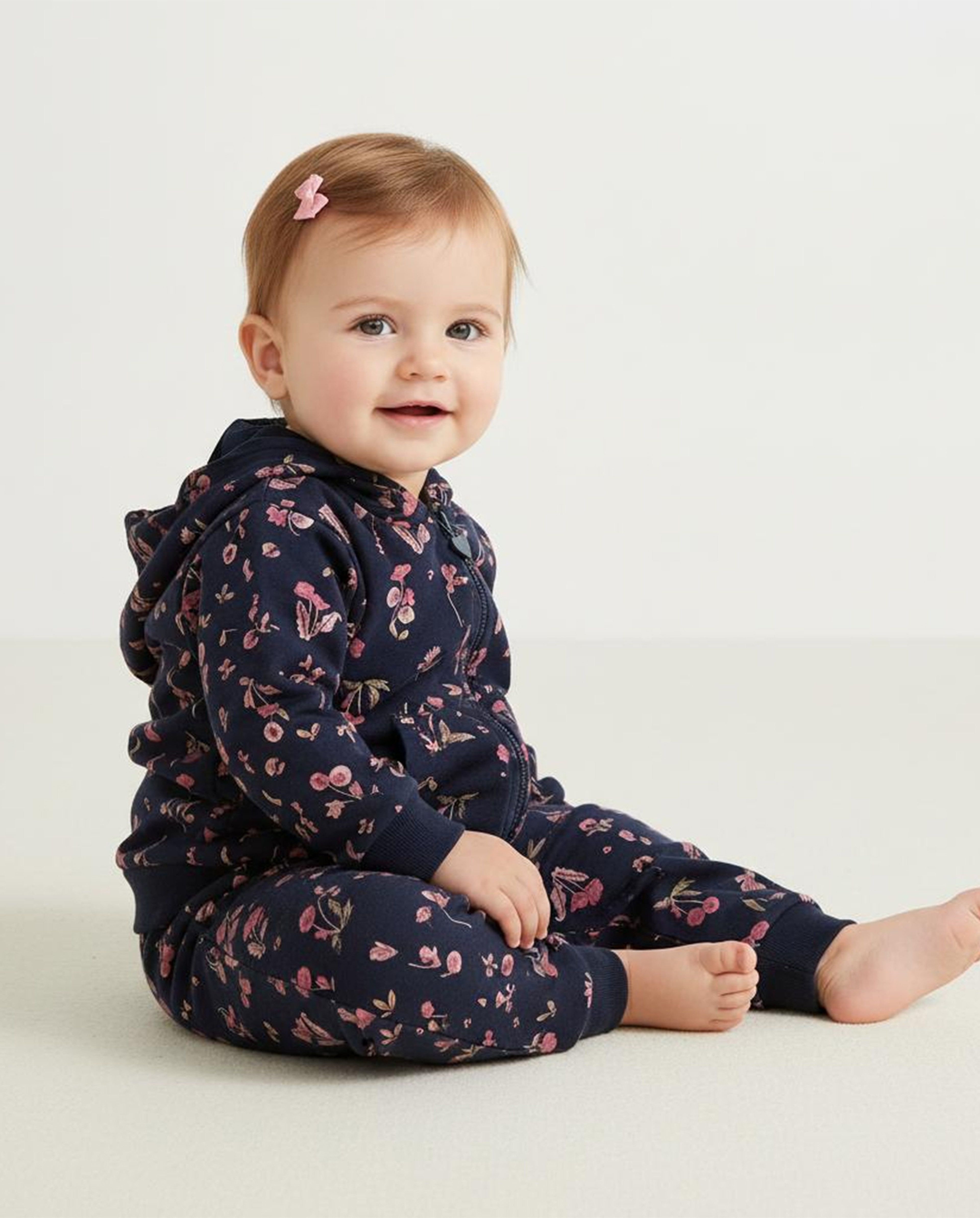 Printed Hooded Clothing Set