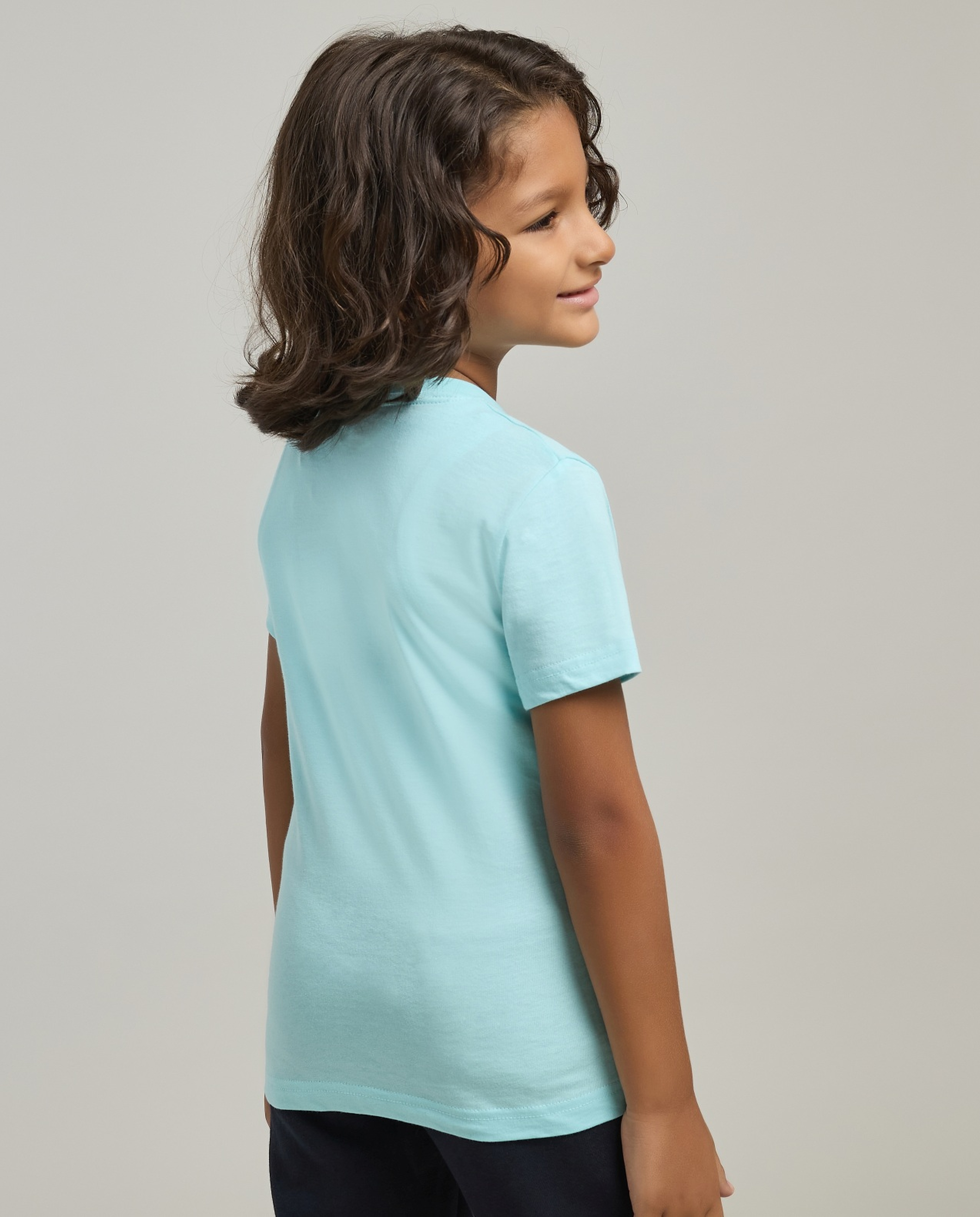 Typograpghy Print T-Shirt with Crew Neck and Short Sleeves