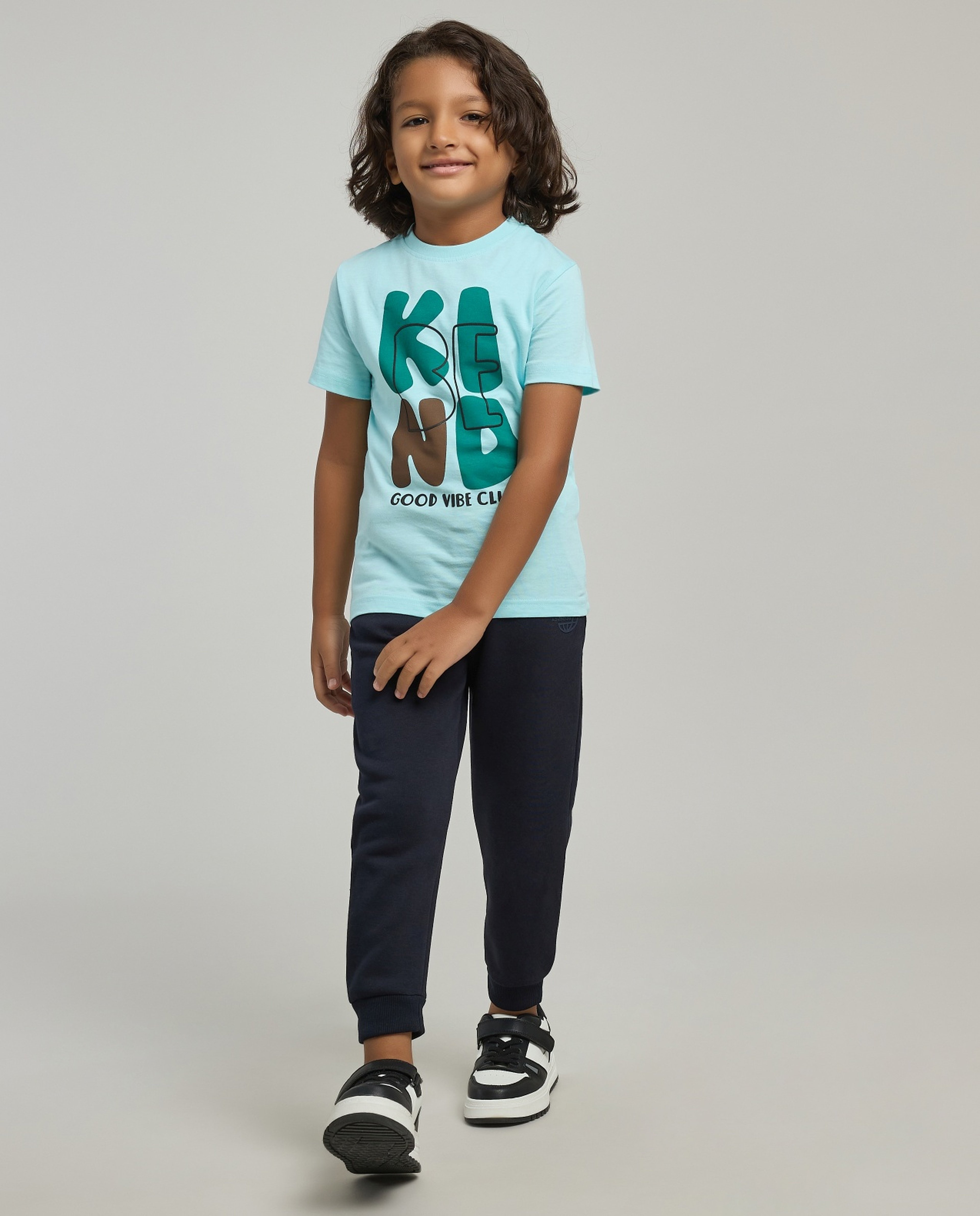 Typograpghy Print T-Shirt with Crew Neck and Short Sleeves