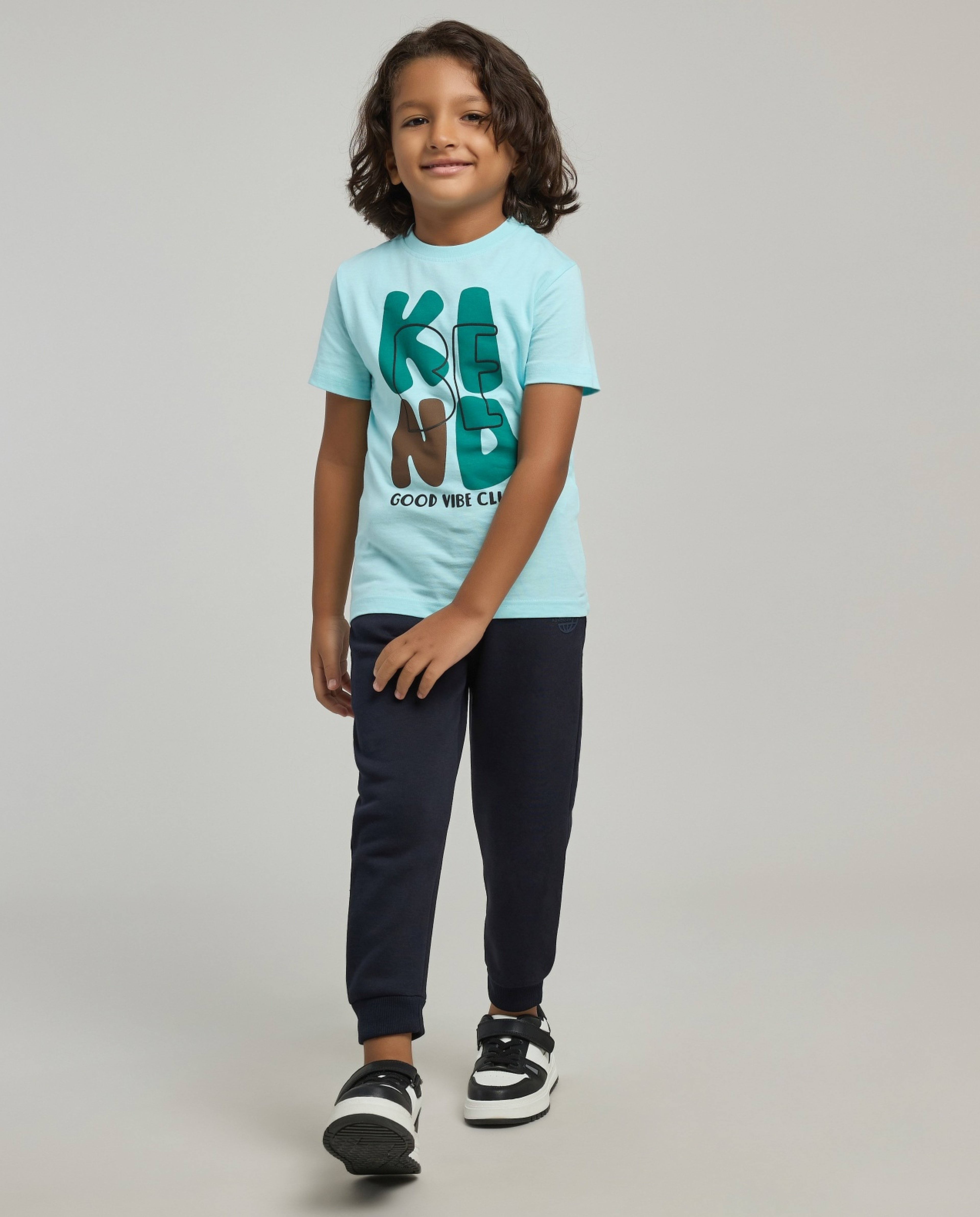 Typograpghy Print T-Shirt with Crew Neck and Short Sleeves